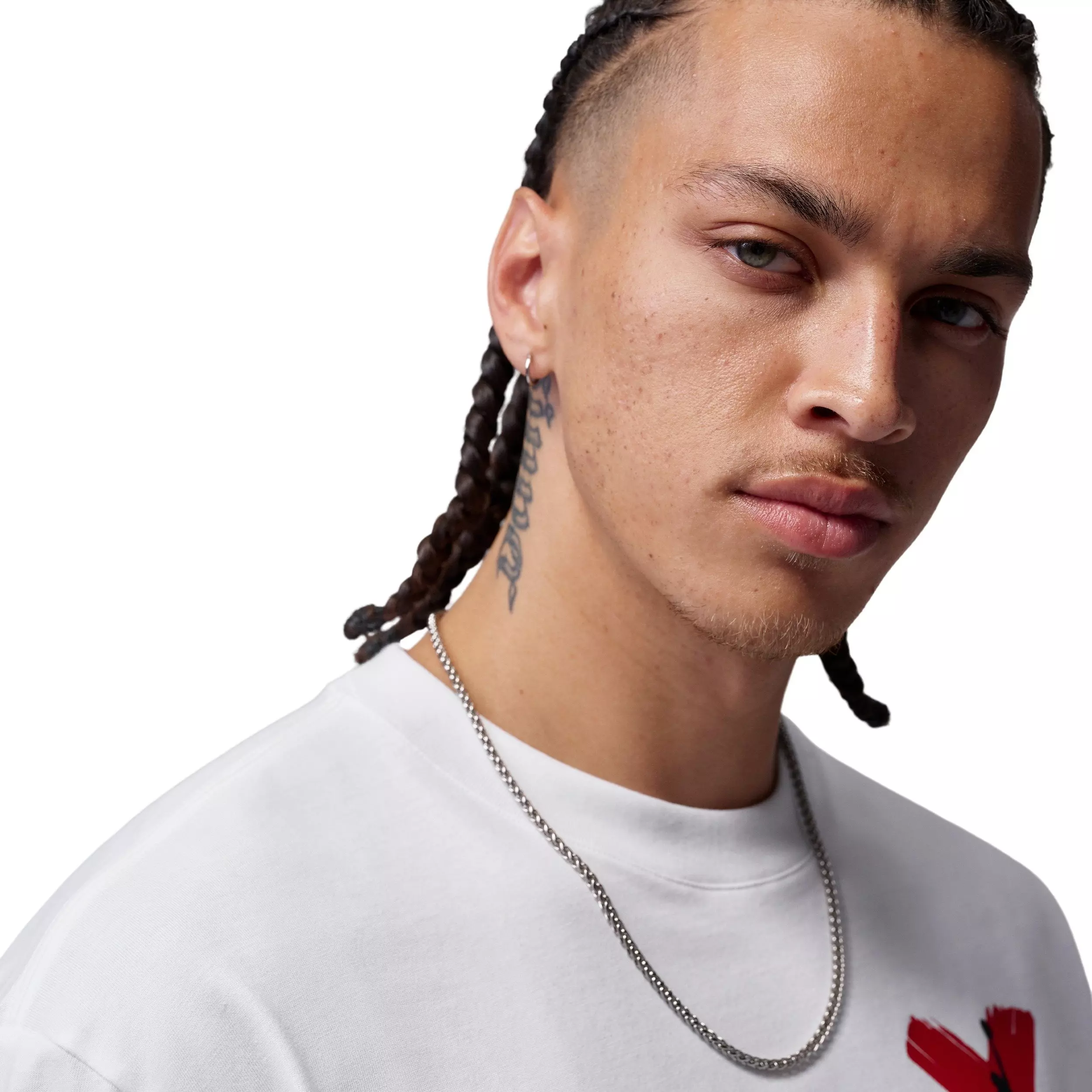 Jordan Men's Brooklyn Banned GFX Short Sleeve Crew T-Shirt - White - WHITE