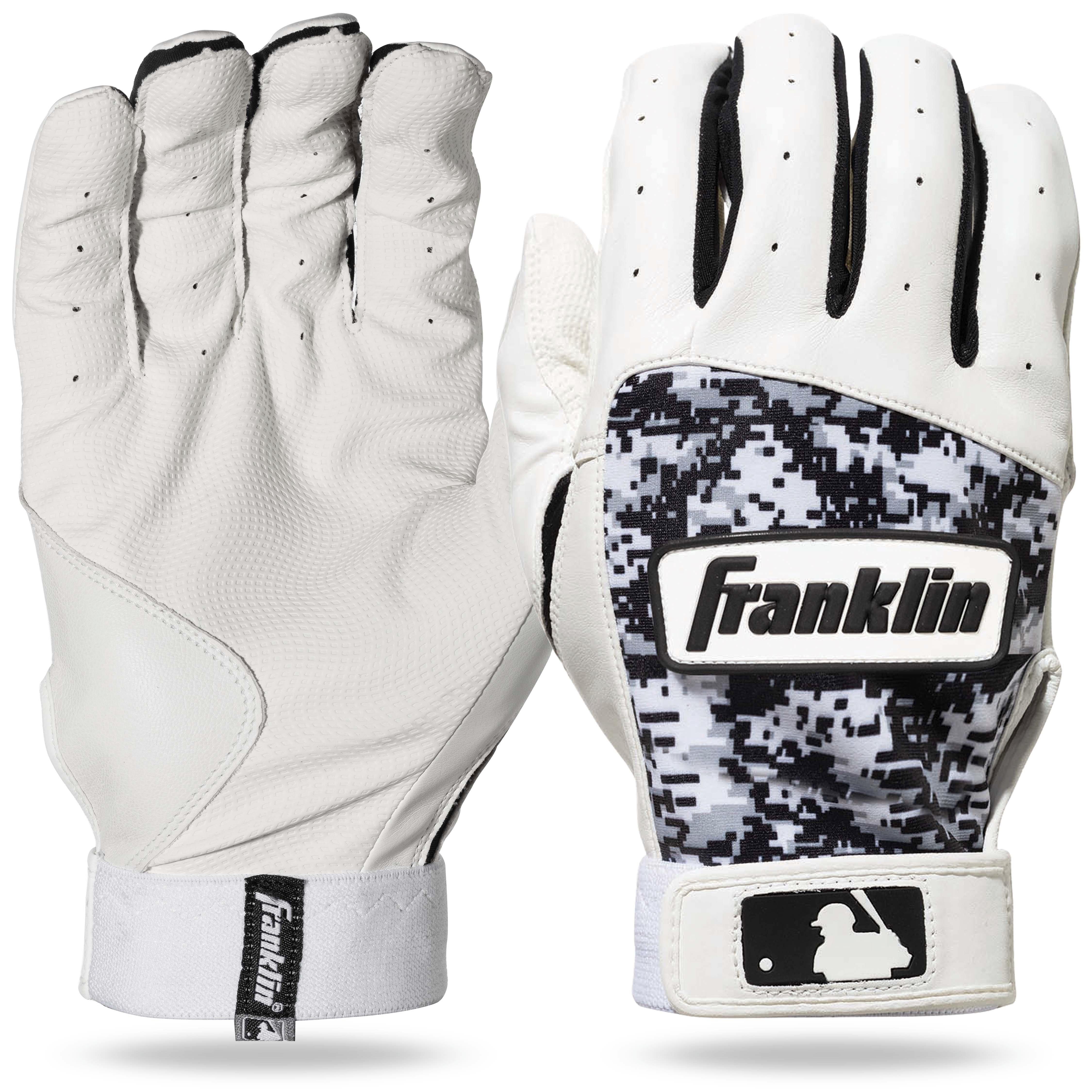 Franklin Men's MLB Digitek Series Batting Gloves Grey/White - GREY/WHITE Thumbnail View 1