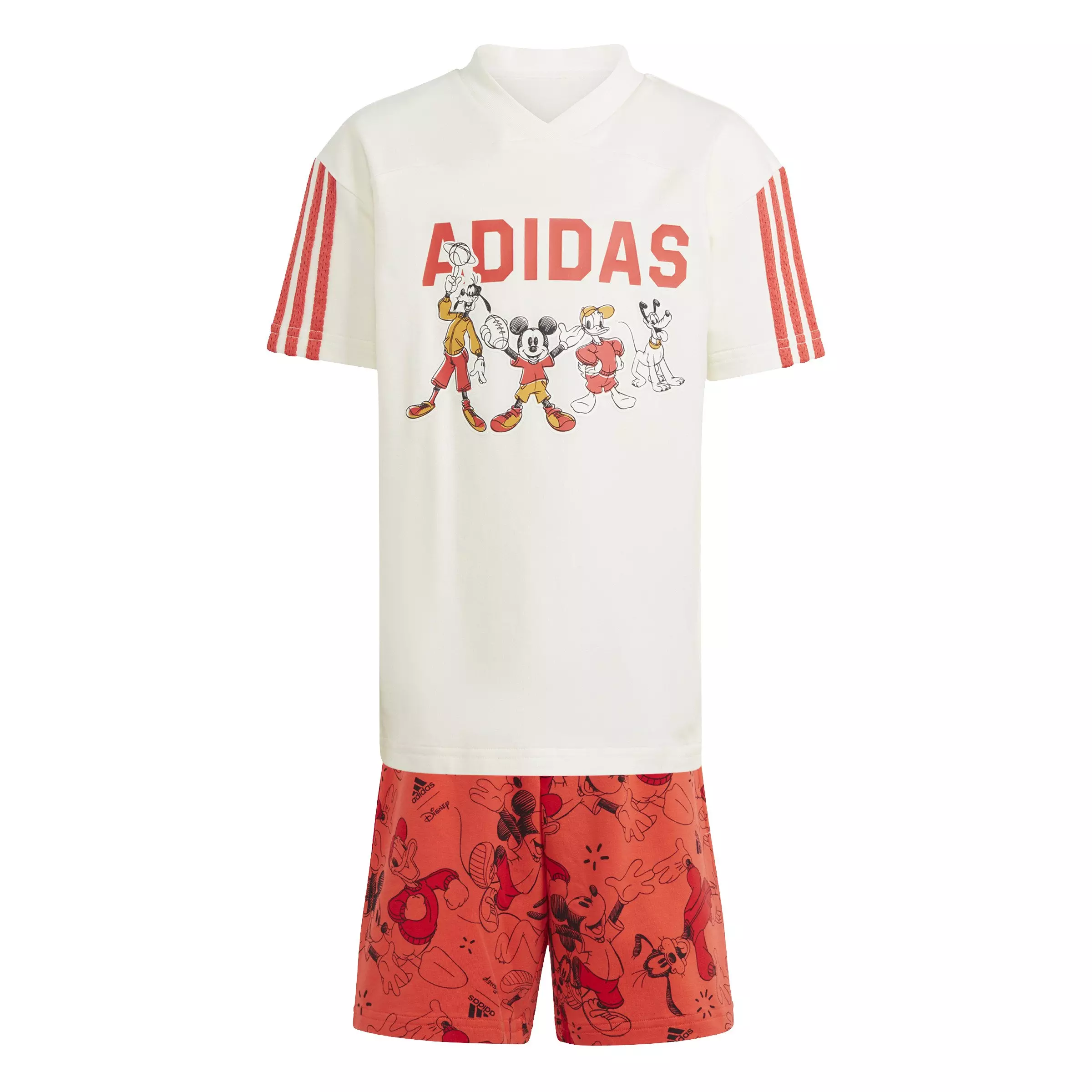 adidas Toddler Boys' x Disney Mickey Mouse Tee Set -White/Red - WHITE/RED