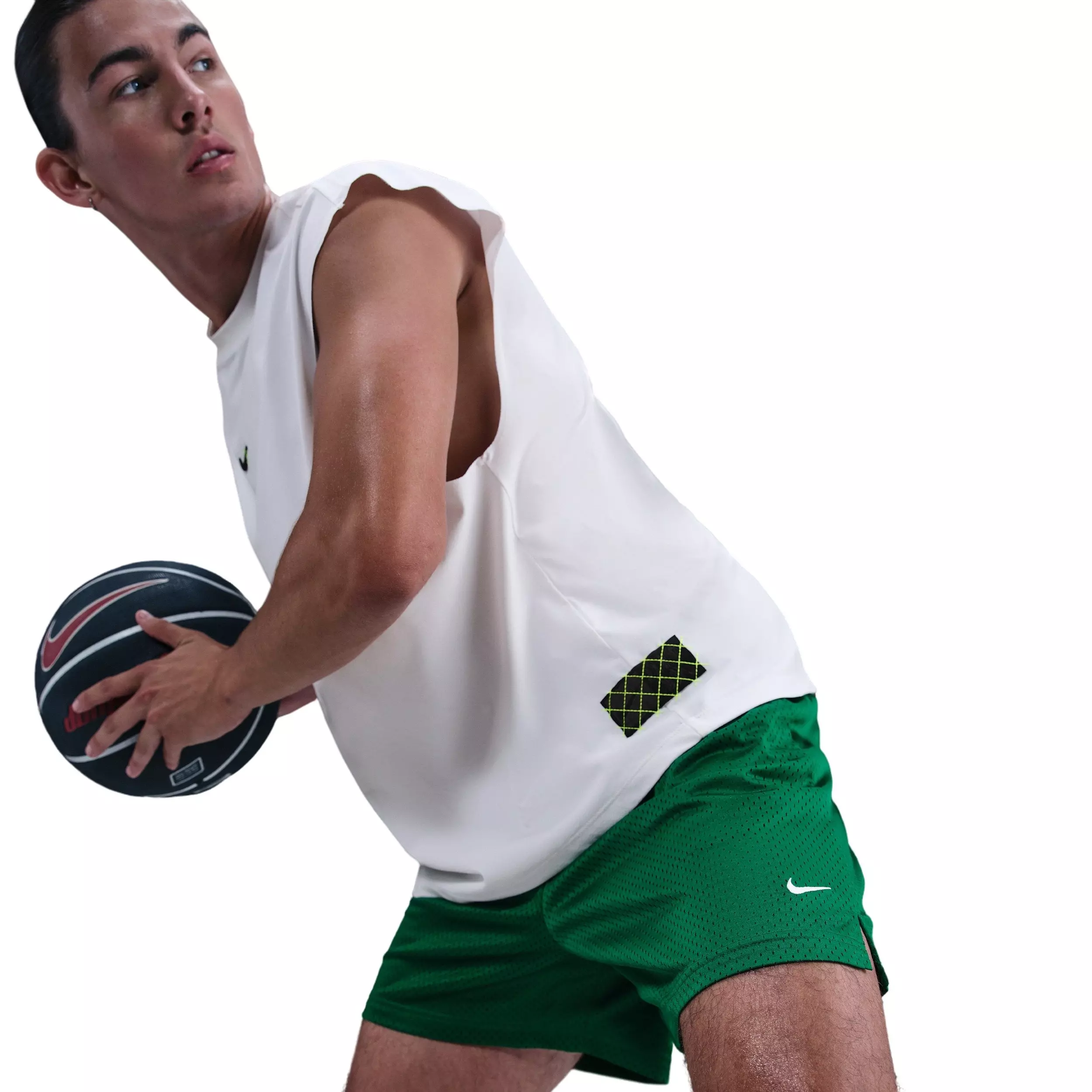 Nike Men's Dri-FIT 5" Mesh Basketball Shorts - GREEN
