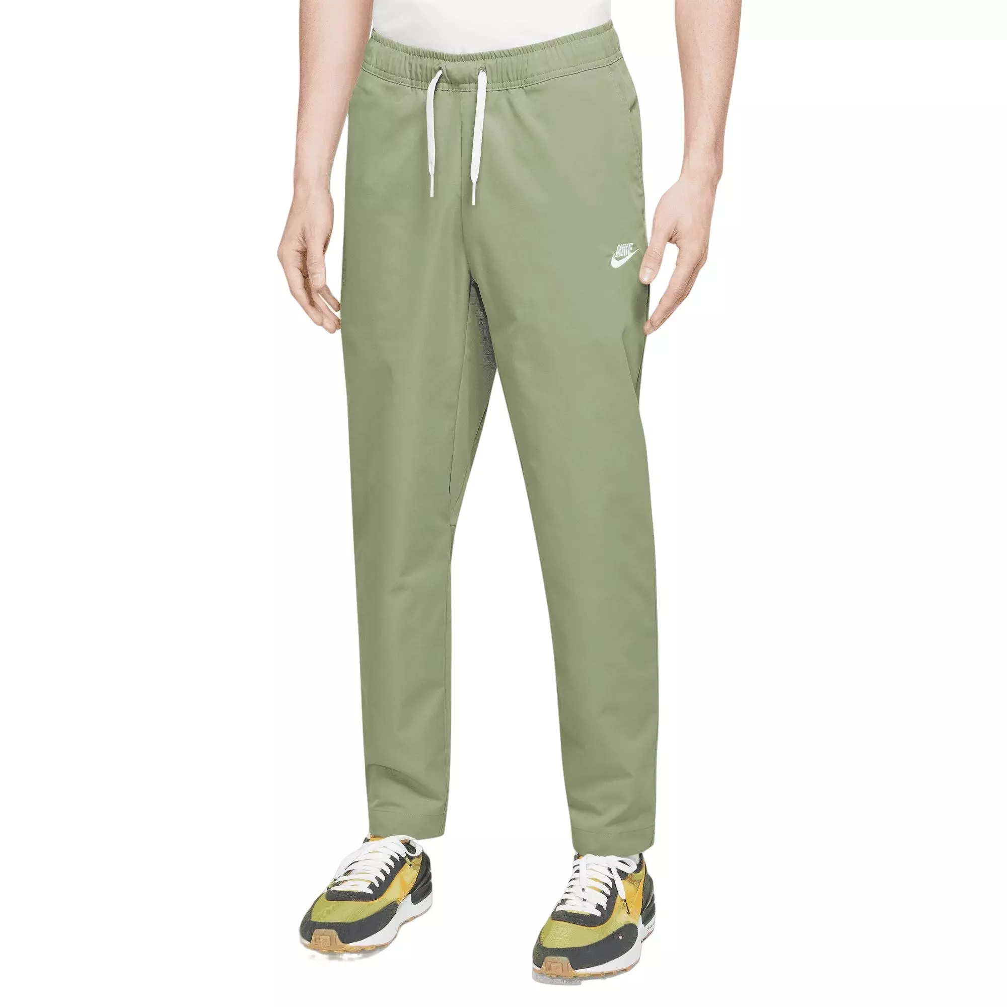 Nike Men's Club Woven Tapered Leg Pants-Green - GREEN