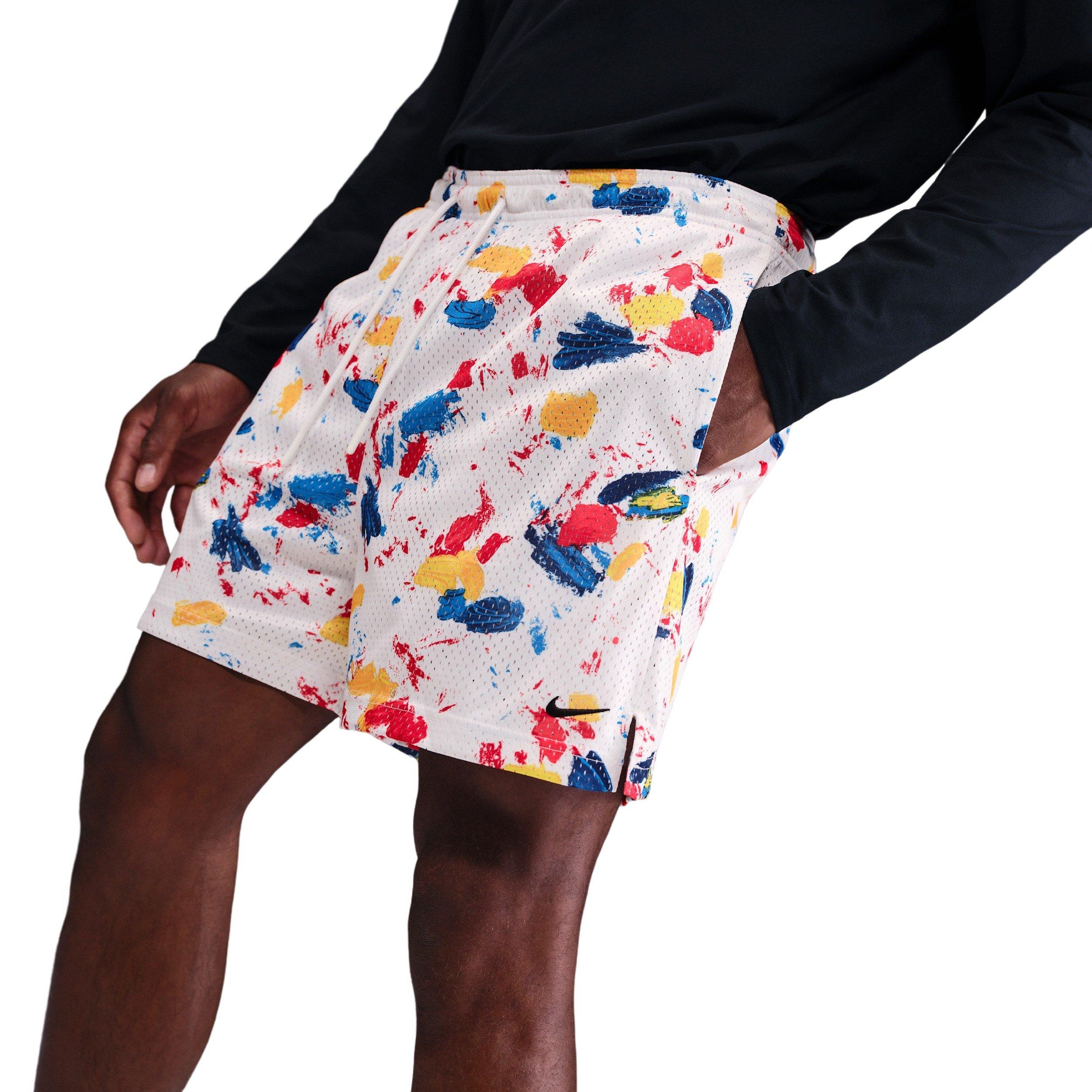 Nike Men's Dri-FIT 5" Practice Mesh AO1 Shorts - White - WHITE Thumbnail View 1