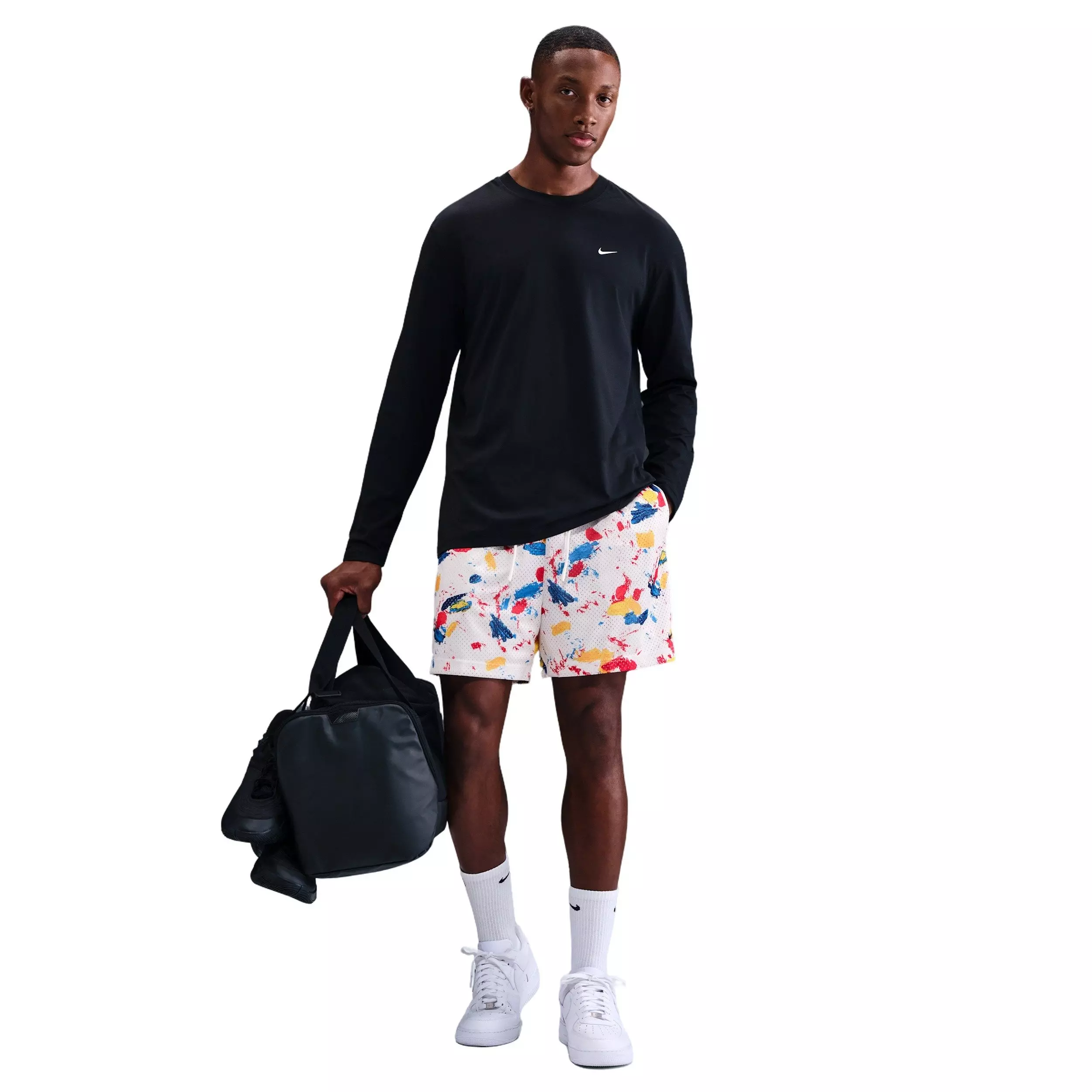 Nike Men's Dri-FIT 5" Practice Mesh AO1 Shorts -White - WHITE