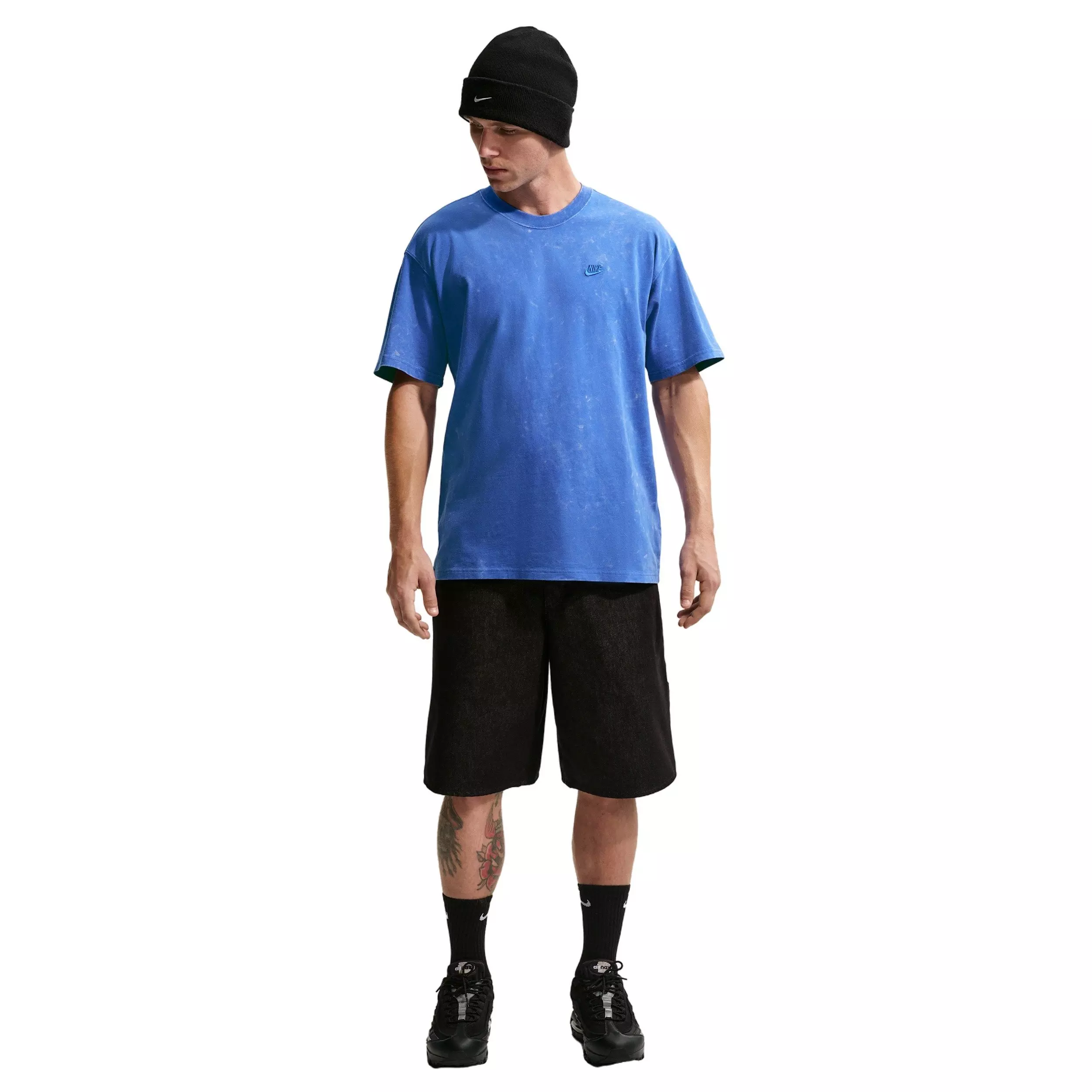 Nike Men's Sportswear Max 90 Short-Sleeve Washed T-Shirt - ROYAL