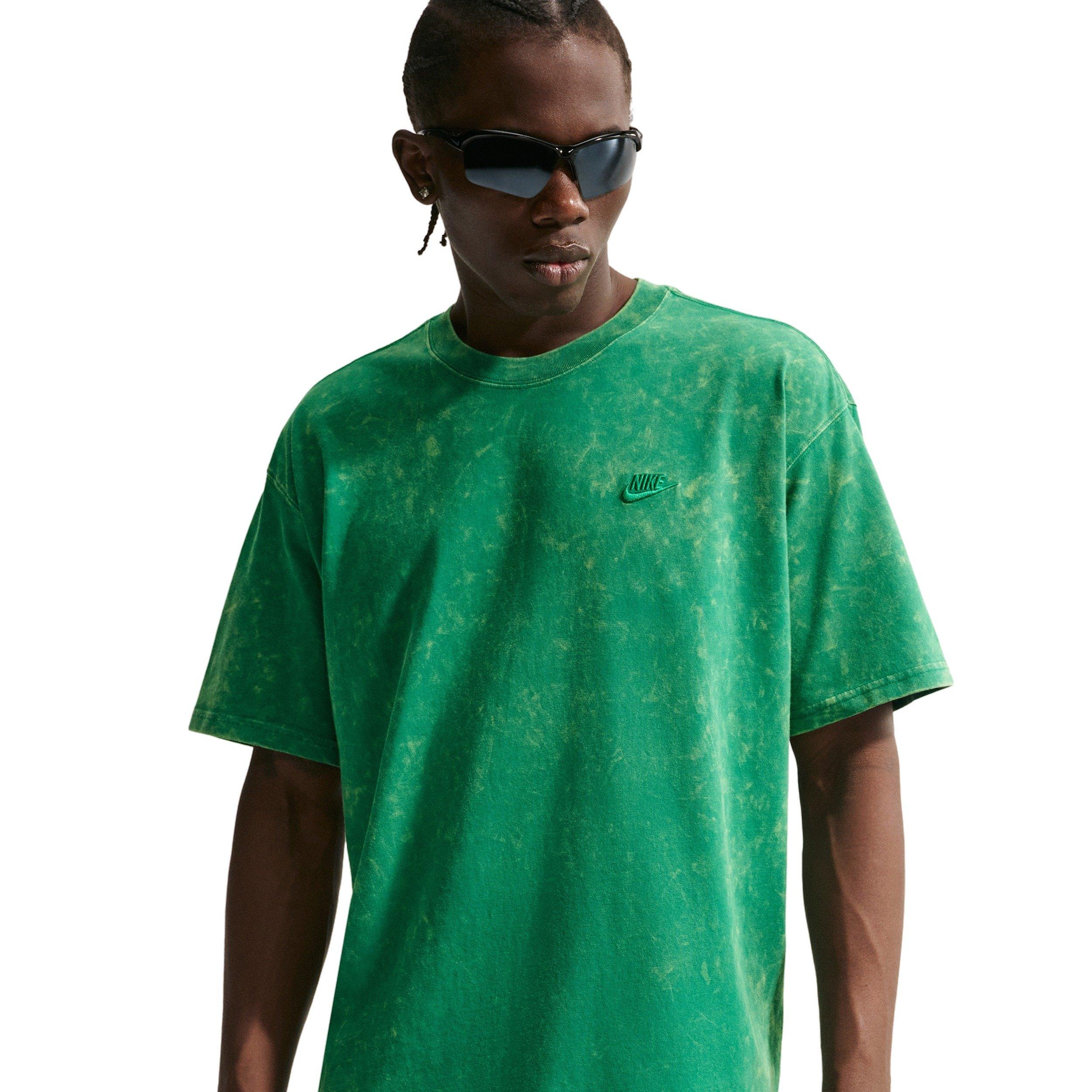 Nike Men's Sportswear Max 90 Short-Sleeve Washed T-Shirt - GREEN Thumbnail View 1