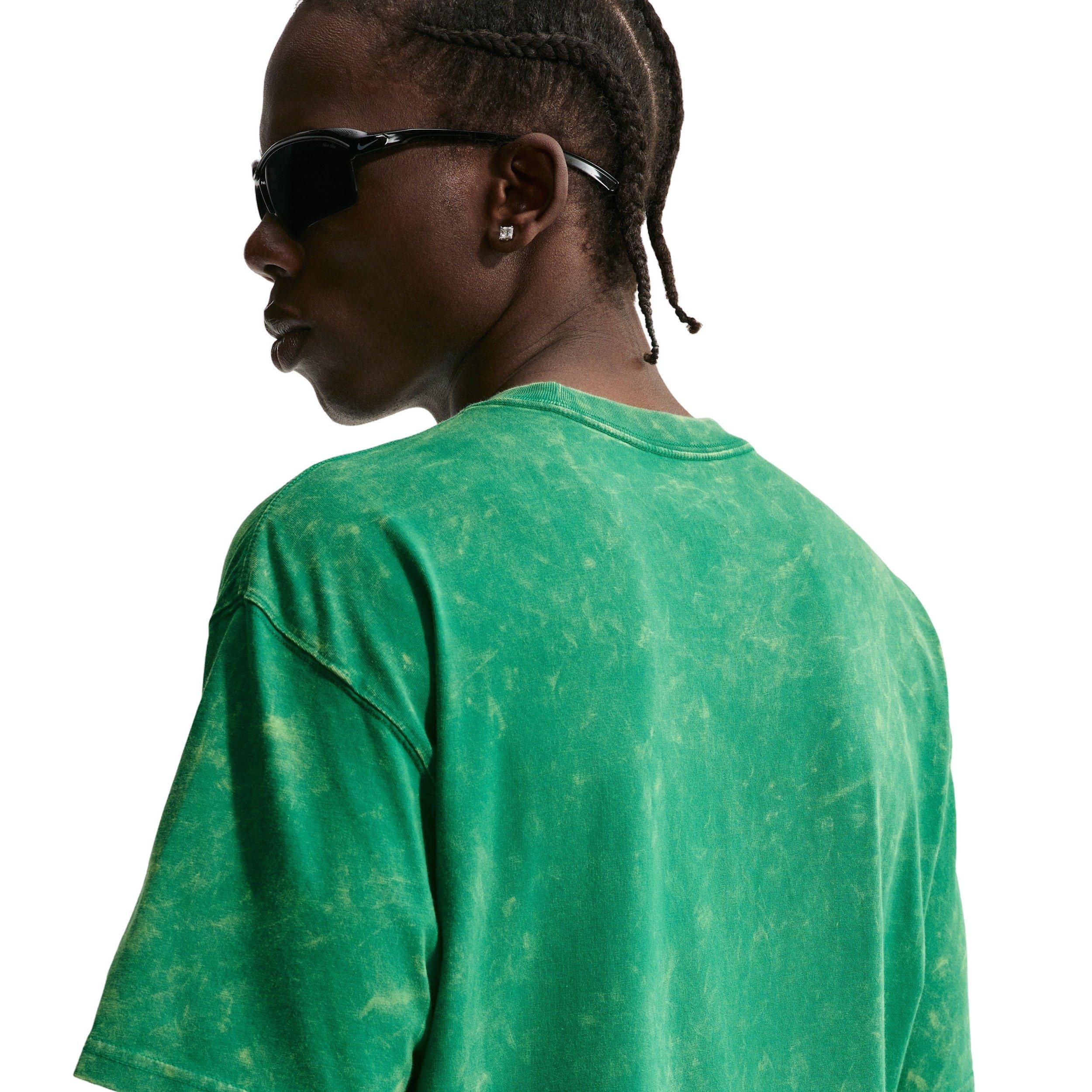 Nike Men's Sportswear Max 90 Short-Sleeve Washed T-Shirt - GREEN Thumbnail View 2