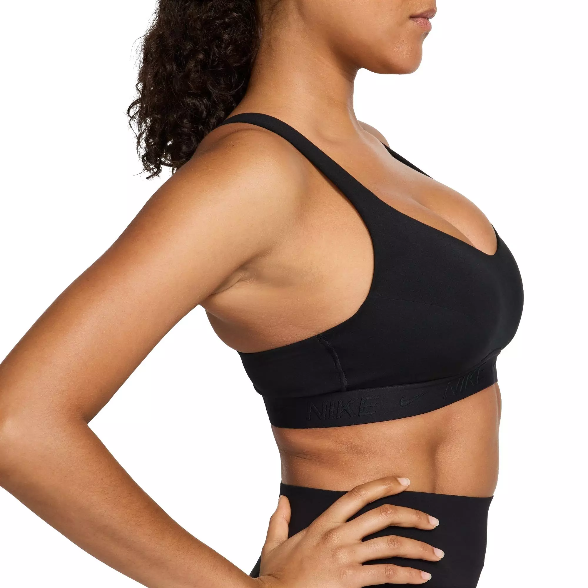 Nike Women's Indy High Support Padded Adjustable Sports Bra - BLACK