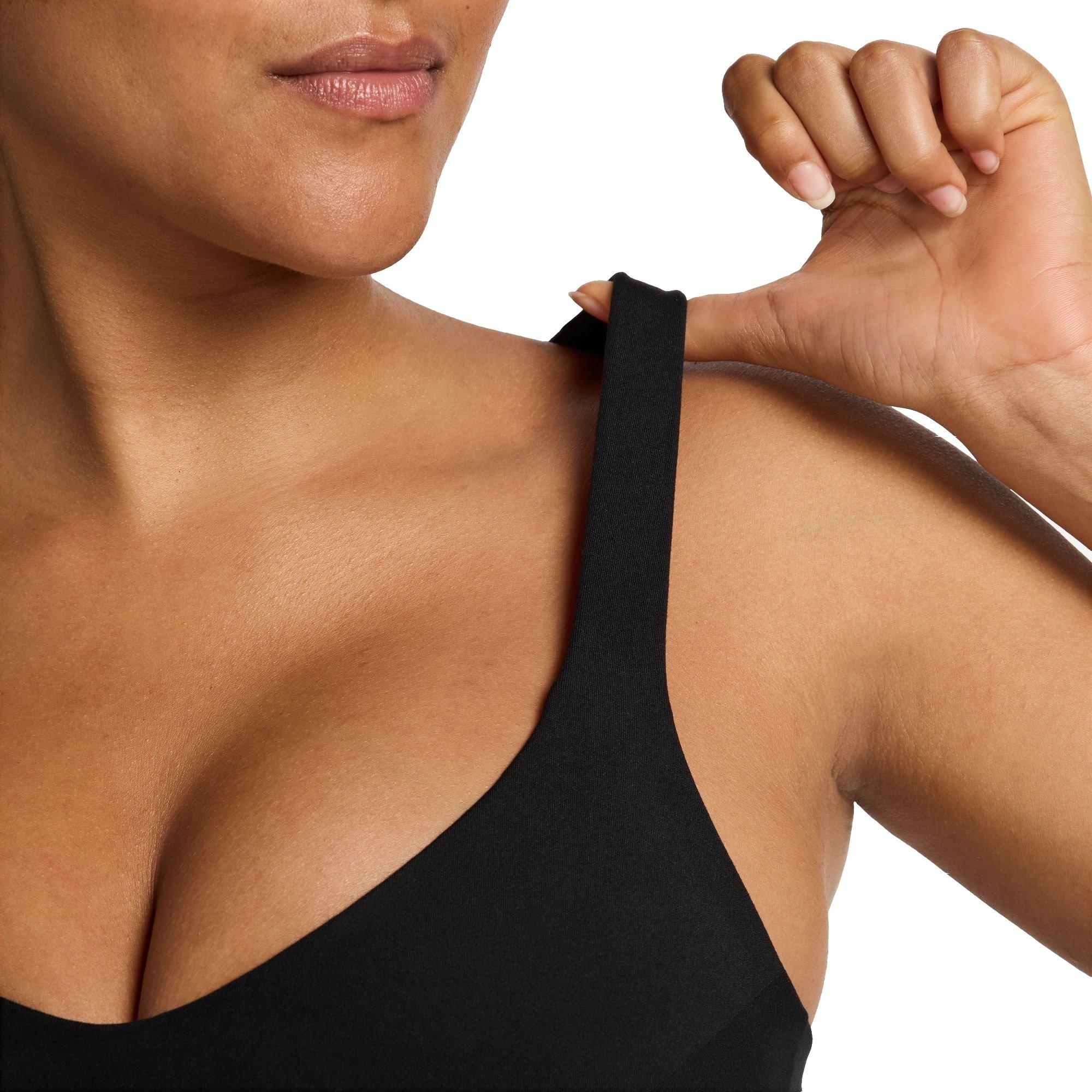 Nike Women's Indy High Support Padded Adjustable Sports Bra - BLACK Thumbnail View 4