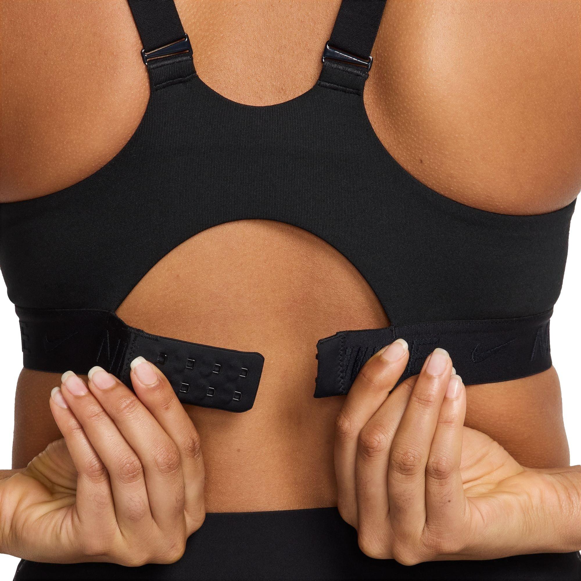 Nike Women's Indy High Support Padded Adjustable Sports Bra - BLACK Thumbnail View 6