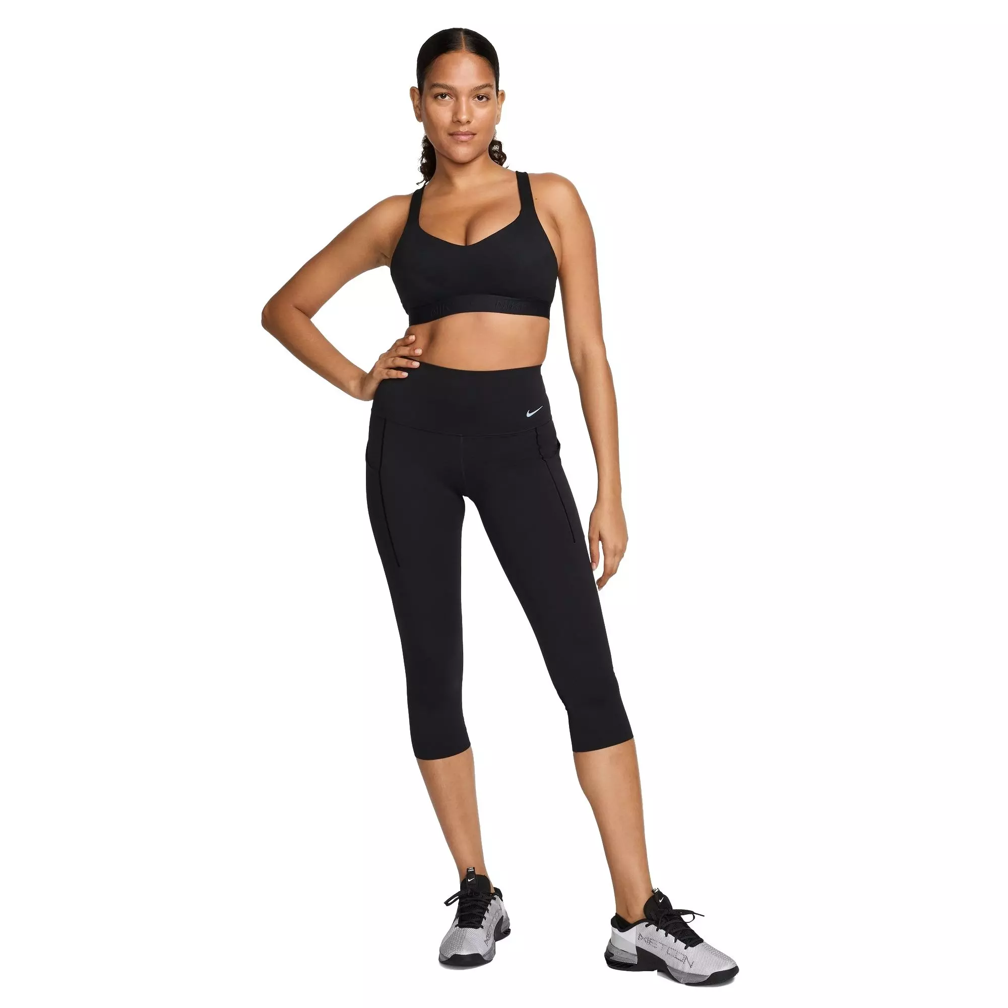 Nike Women's Indy High Support Padded Adjustable Sports Bra - BLACK