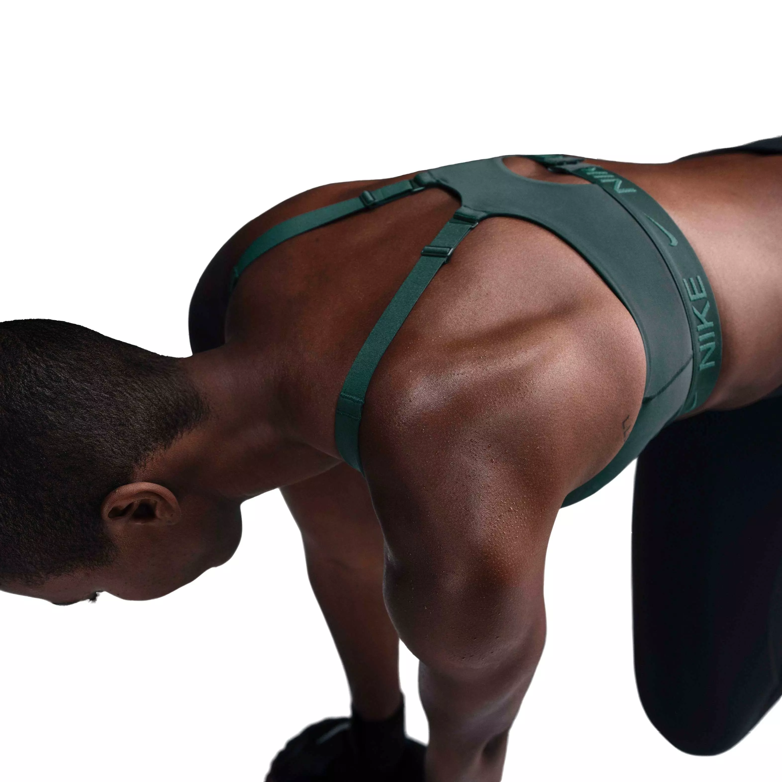 Nike Women's Indy High Support Padded Adjustable Sports Bra - GREEN