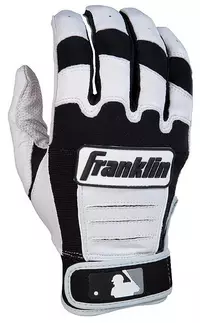 Franklin Men's CFX Pro Baseball Batting Gloves - WHITE/BLACK