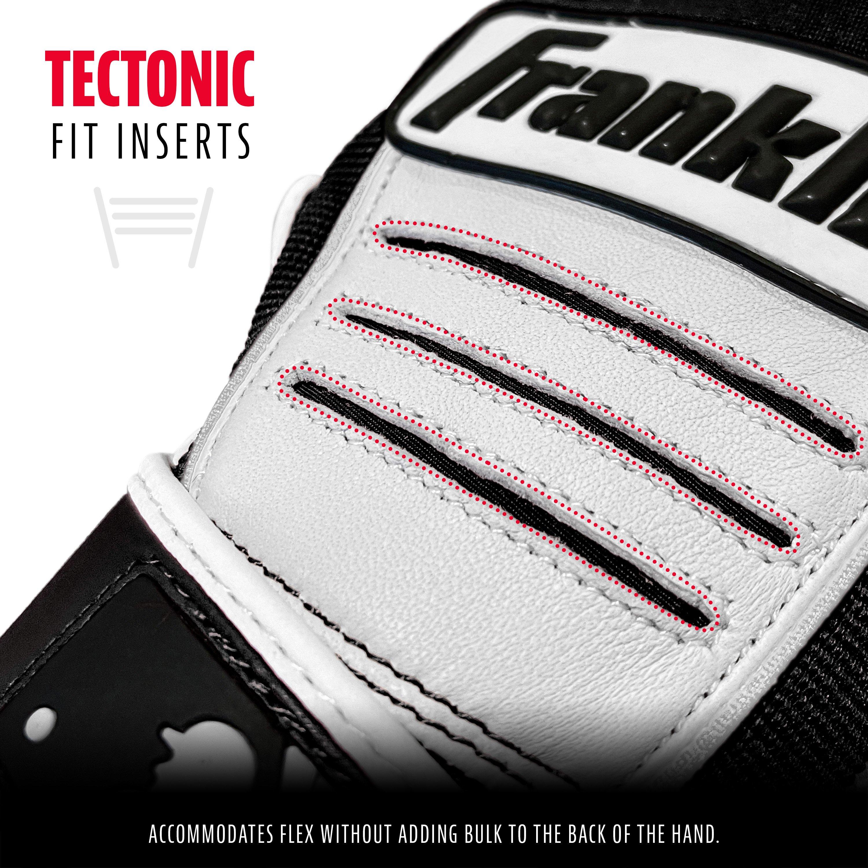 Franklin Men's CFX Pro Baseball Batting Gloves - WHITE/BLACK Thumbnail View 3