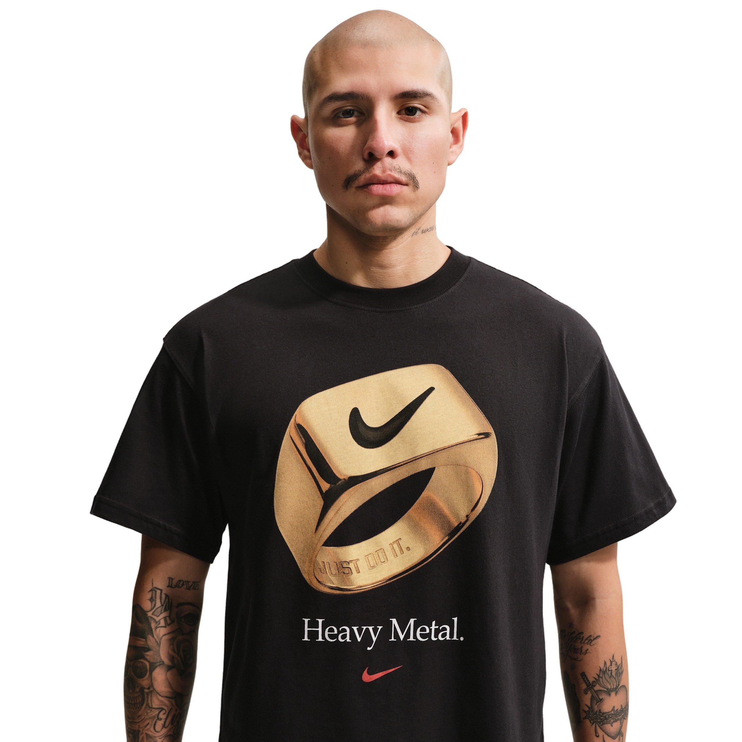 Nike Men's Sportwear Max 90 Heavy Metal T-Shirt - BLACK Thumbnail View 1