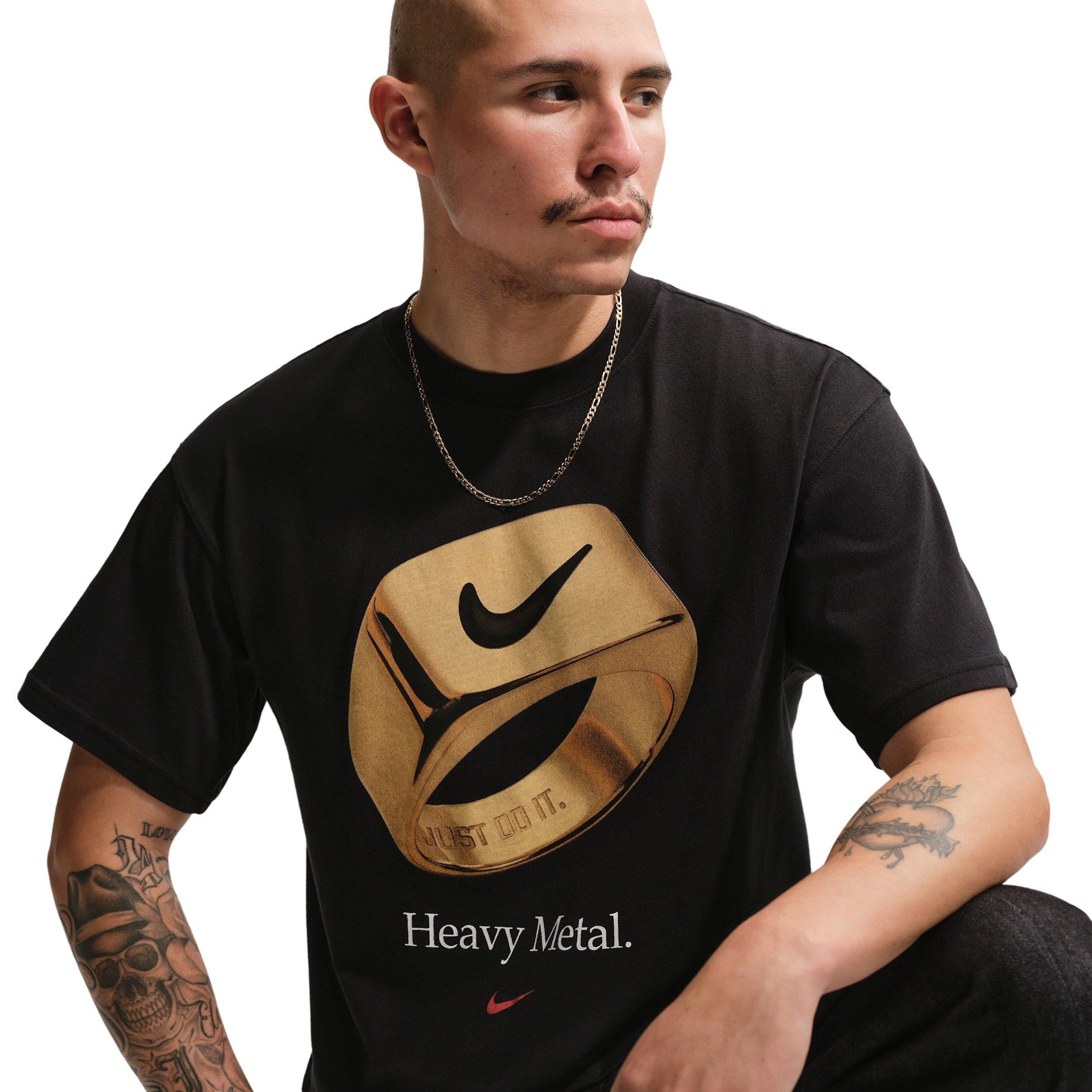 Nike Men's Sportwear Max 90 Heavy Metal T-Shirt - BLACK Thumbnail View 3