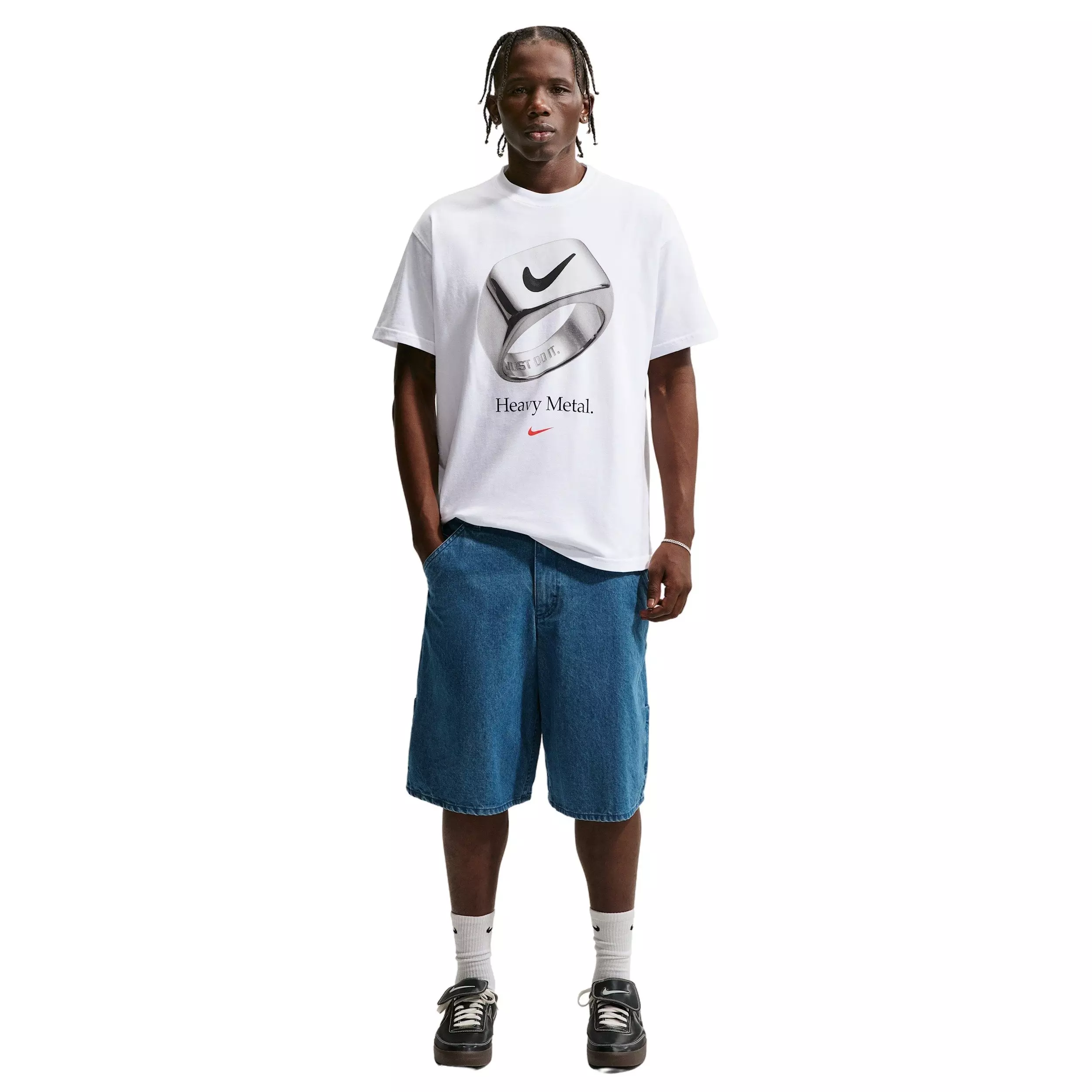 Nike Men's Sportwear Max 90 Heavy Metal T-Shirt - WHITE