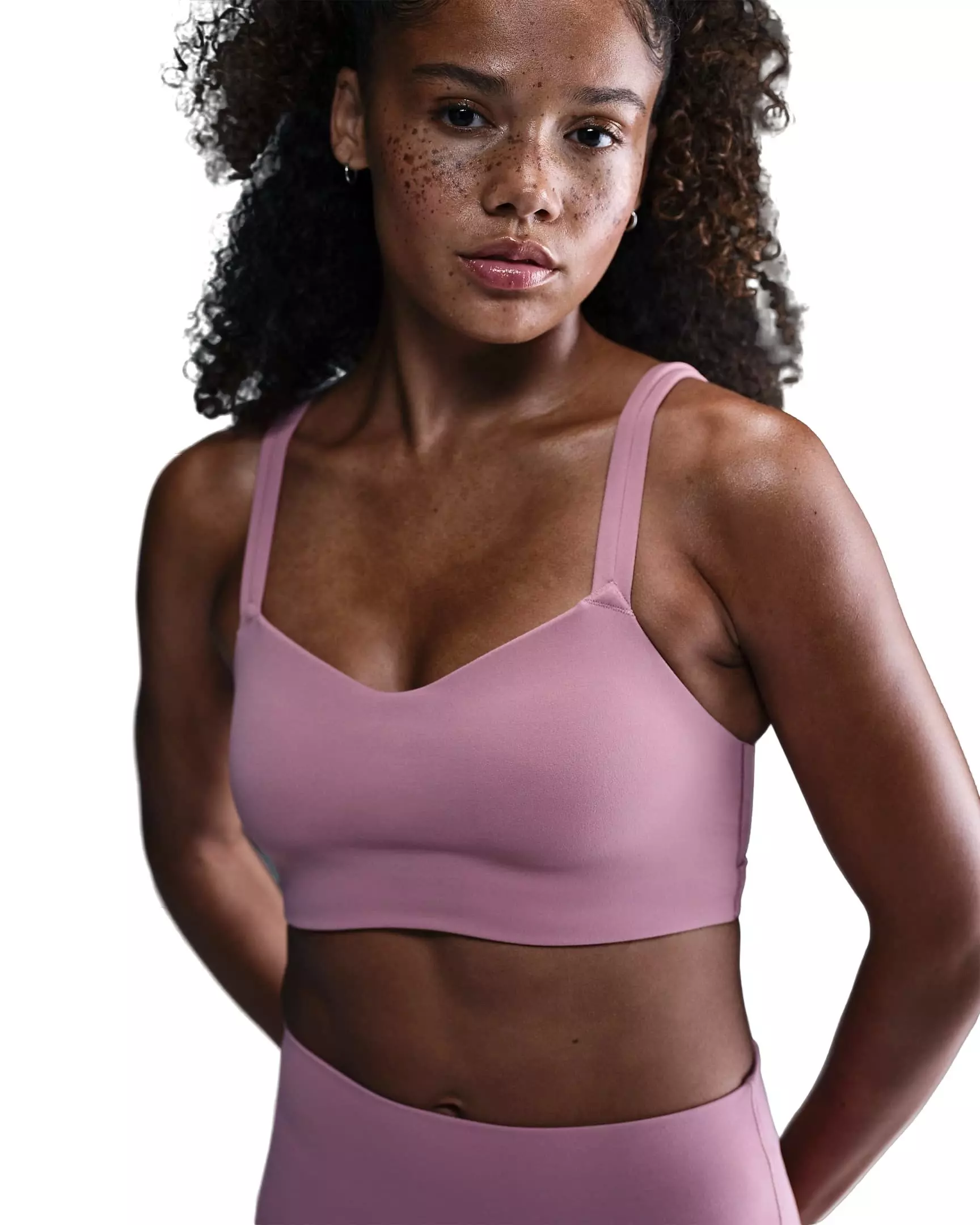 Nike Women's Zenvy Strappy Light-Support Padded Sports Bra - PLUM