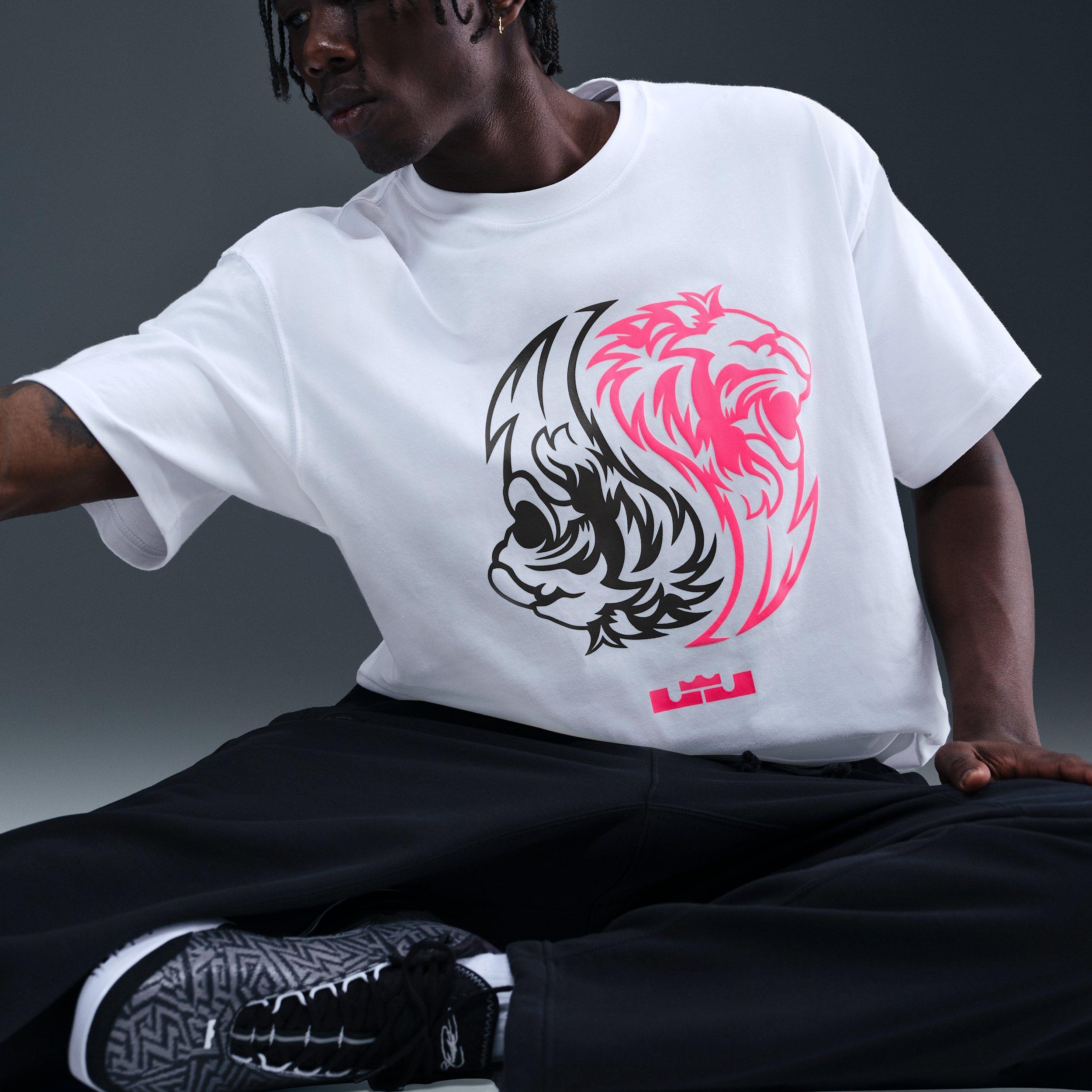 Nike Men's LeBron Max90 T-Shirt - WHITE Thumbnail View 3