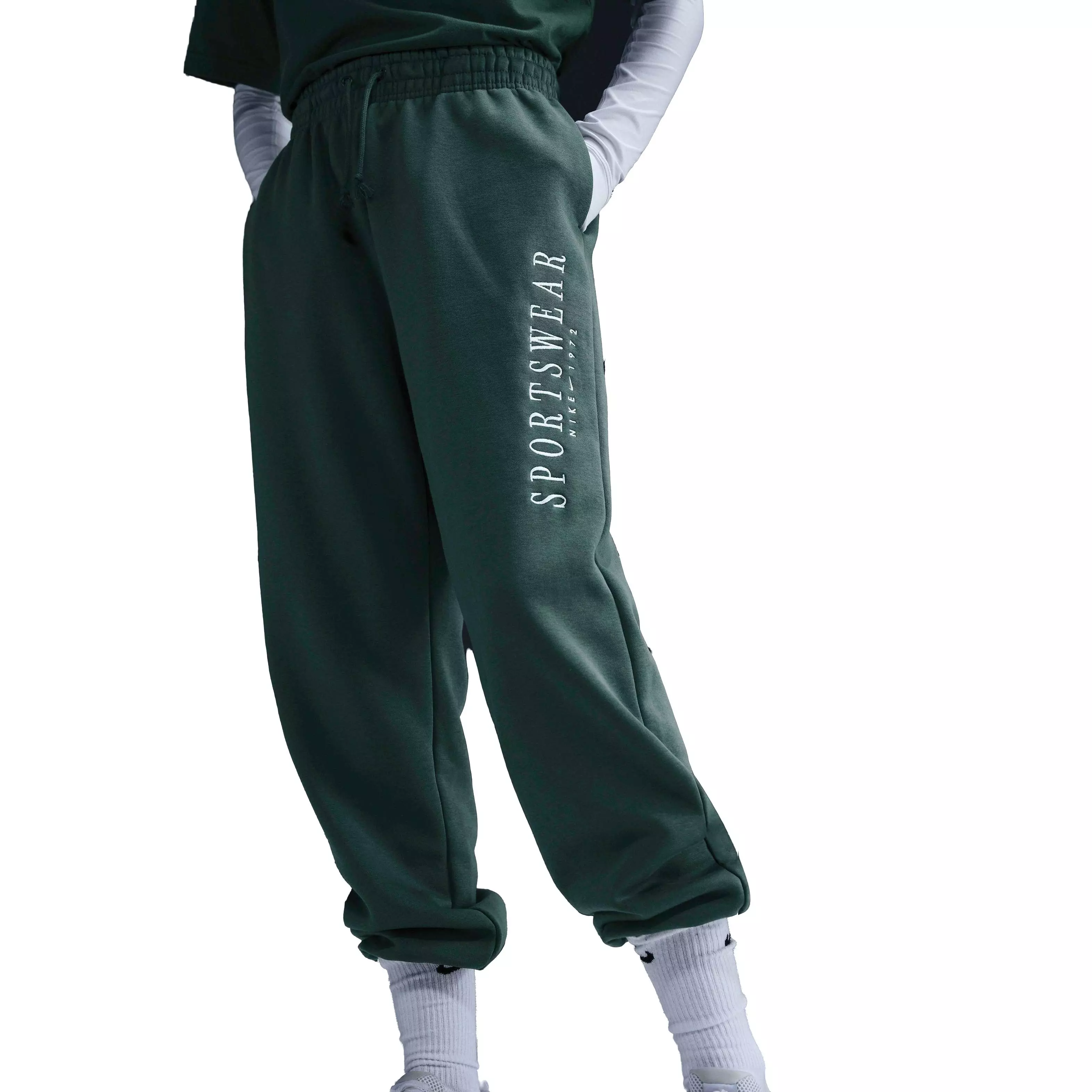 Nike Women's Sportswear ​Phoenix Fleece Hi​gh-Waisted Oversize​ Sweatpants - GREEN