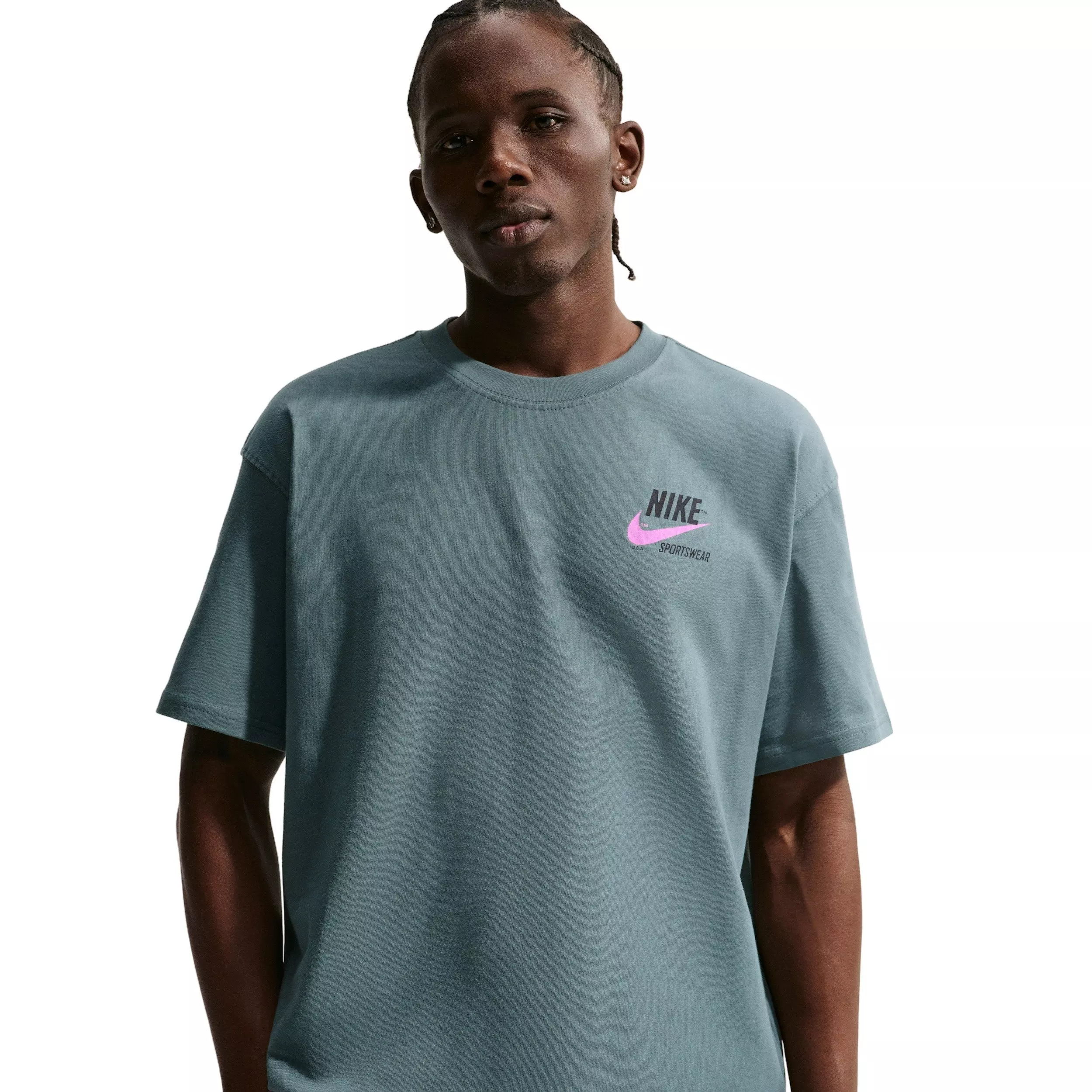 Nike Men's Sportswear Max 90 Surf Graphic T-Shirt - MINERAL SLATE
