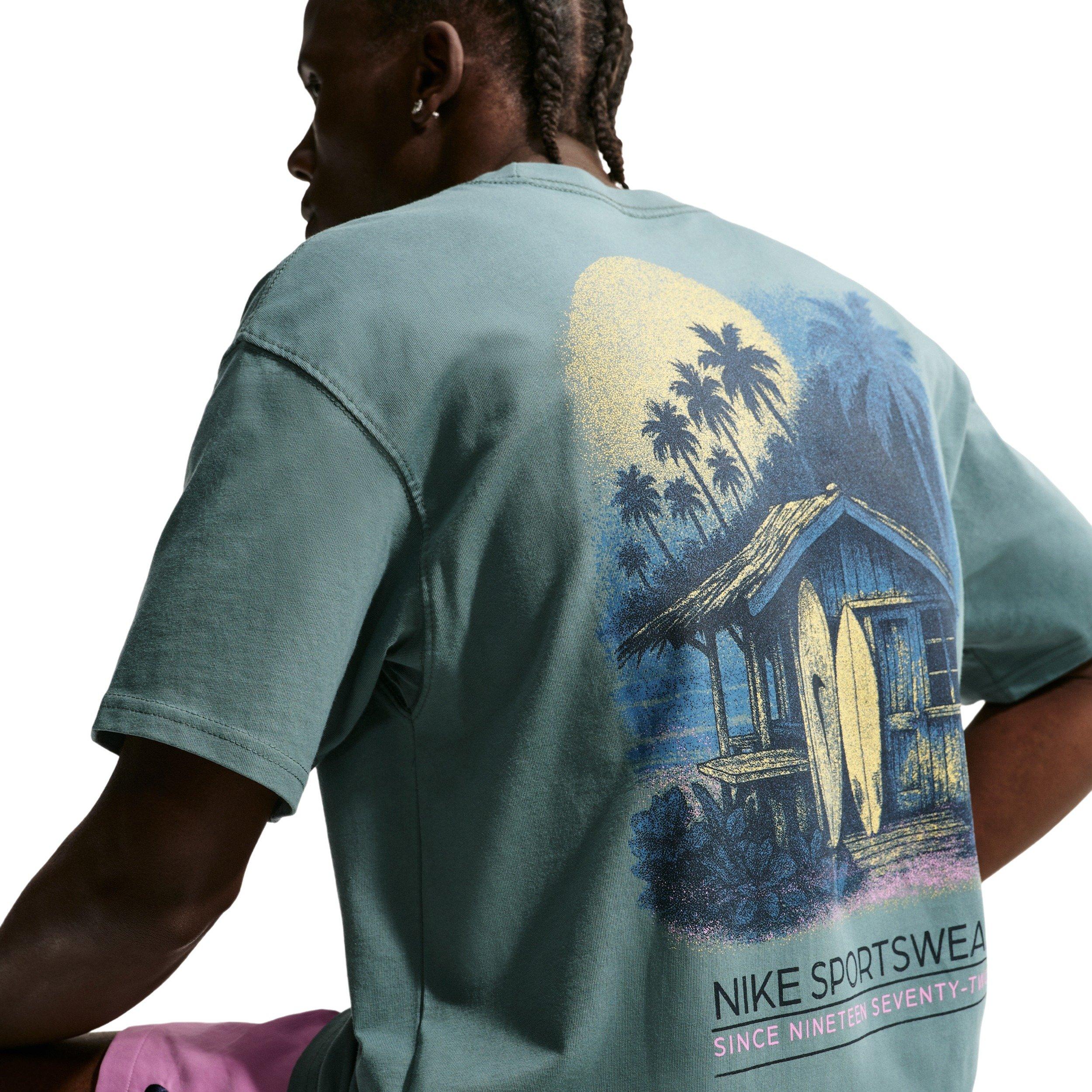 Nike Men's Sportswear Max 90 Surf Graphic T-Shirt - MINERAL SLATE Thumbnail View 3