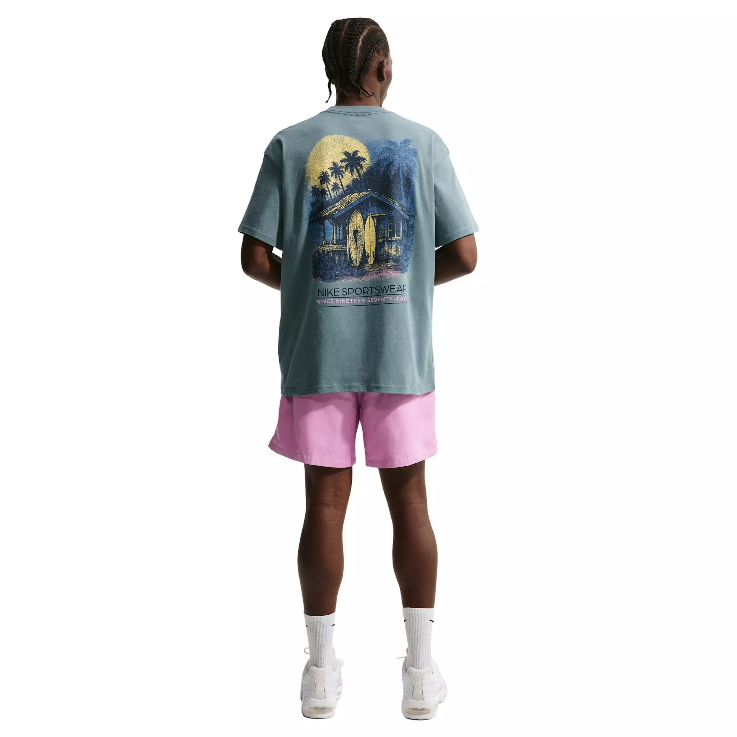 Nike Men's Sportswear Max 90 Surf Graphic T-Shirt - MINERAL SLATE