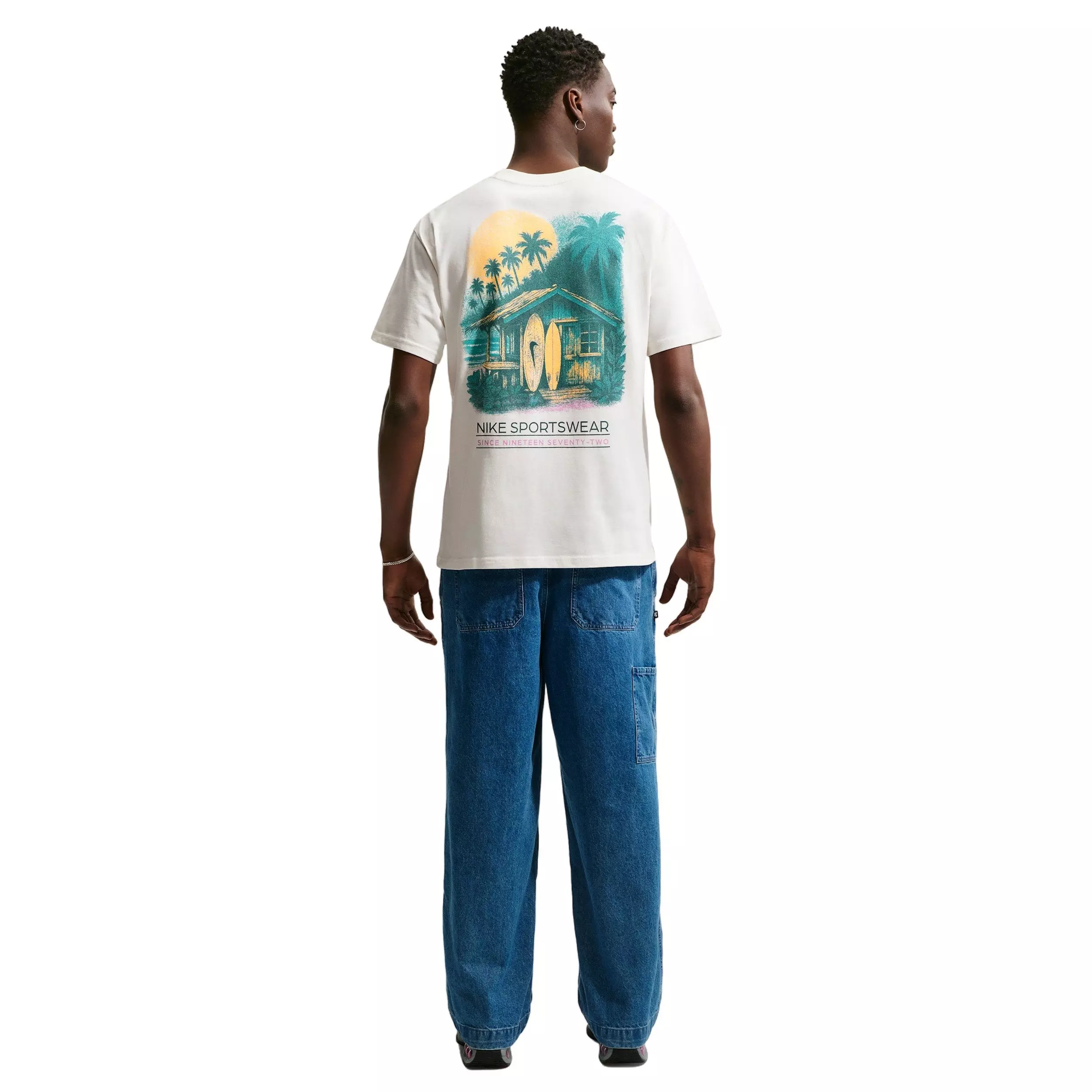 Nike Men's Sportswear Max 90 Surf Graphic T-Shirt - WHITE