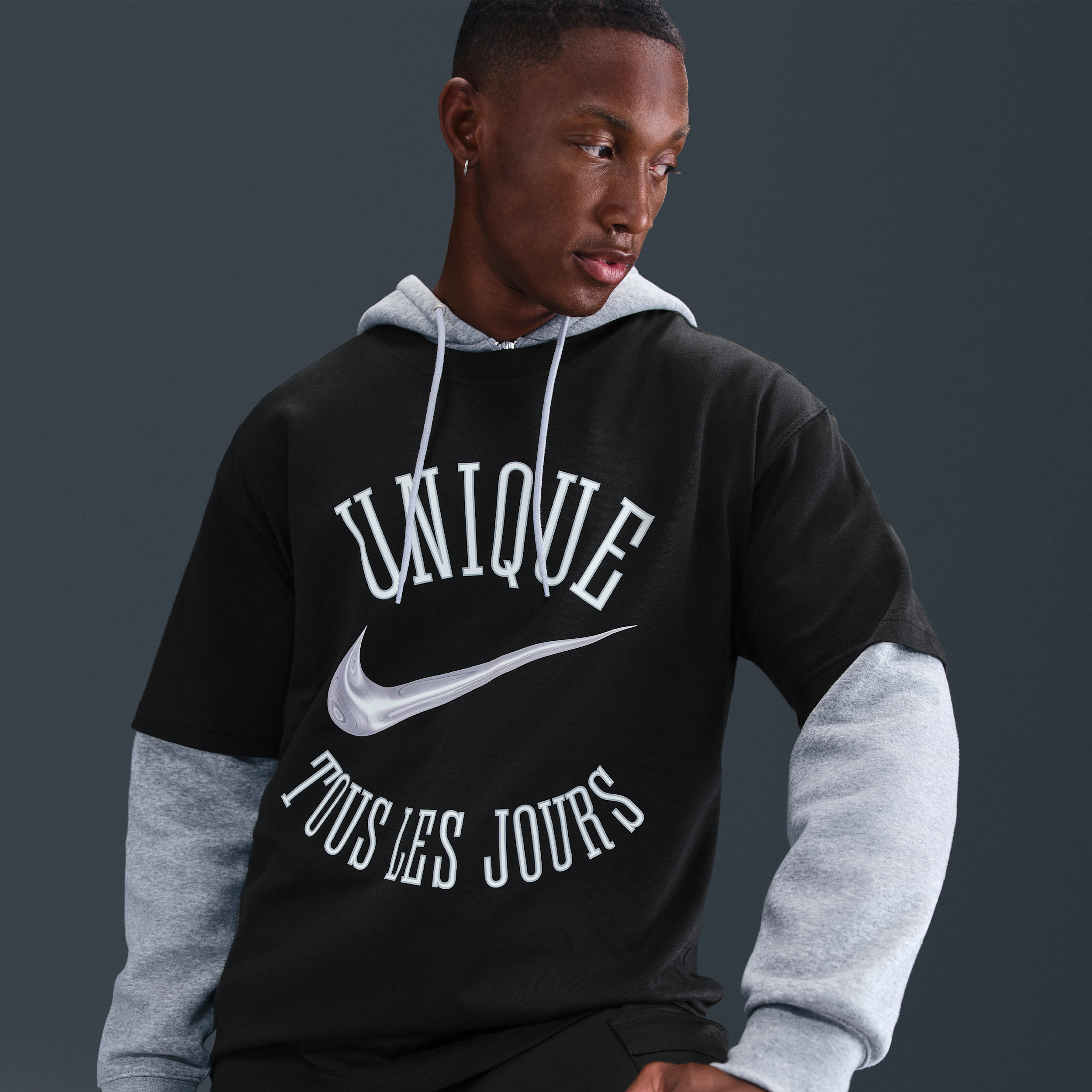 Nike Men's Victor Wembanyama Basketball T-Shirt - BLACK Thumbnail View 3