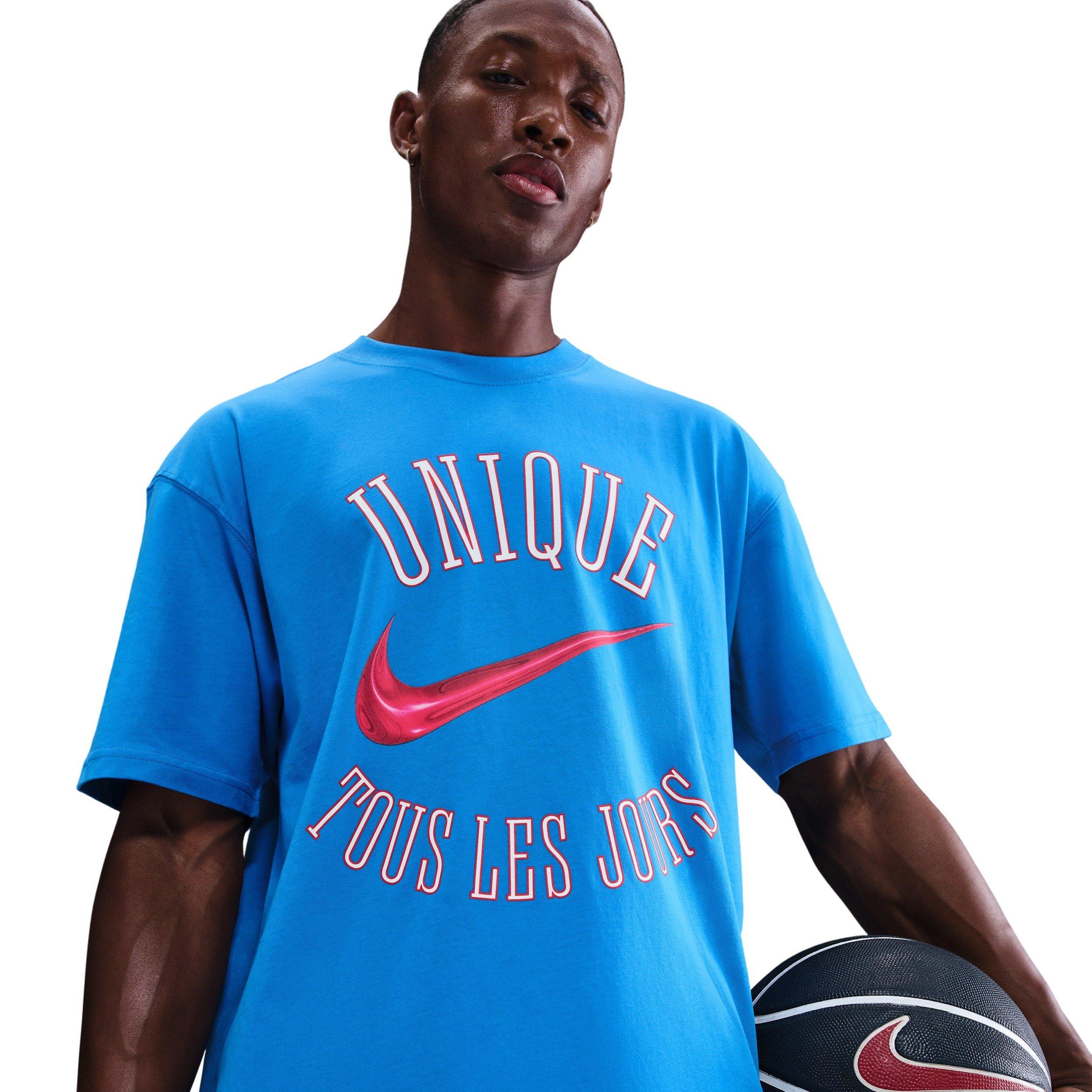 Nike Men's Victor Wembanyama Basketball T-Shirt - BLUE Thumbnail View 1