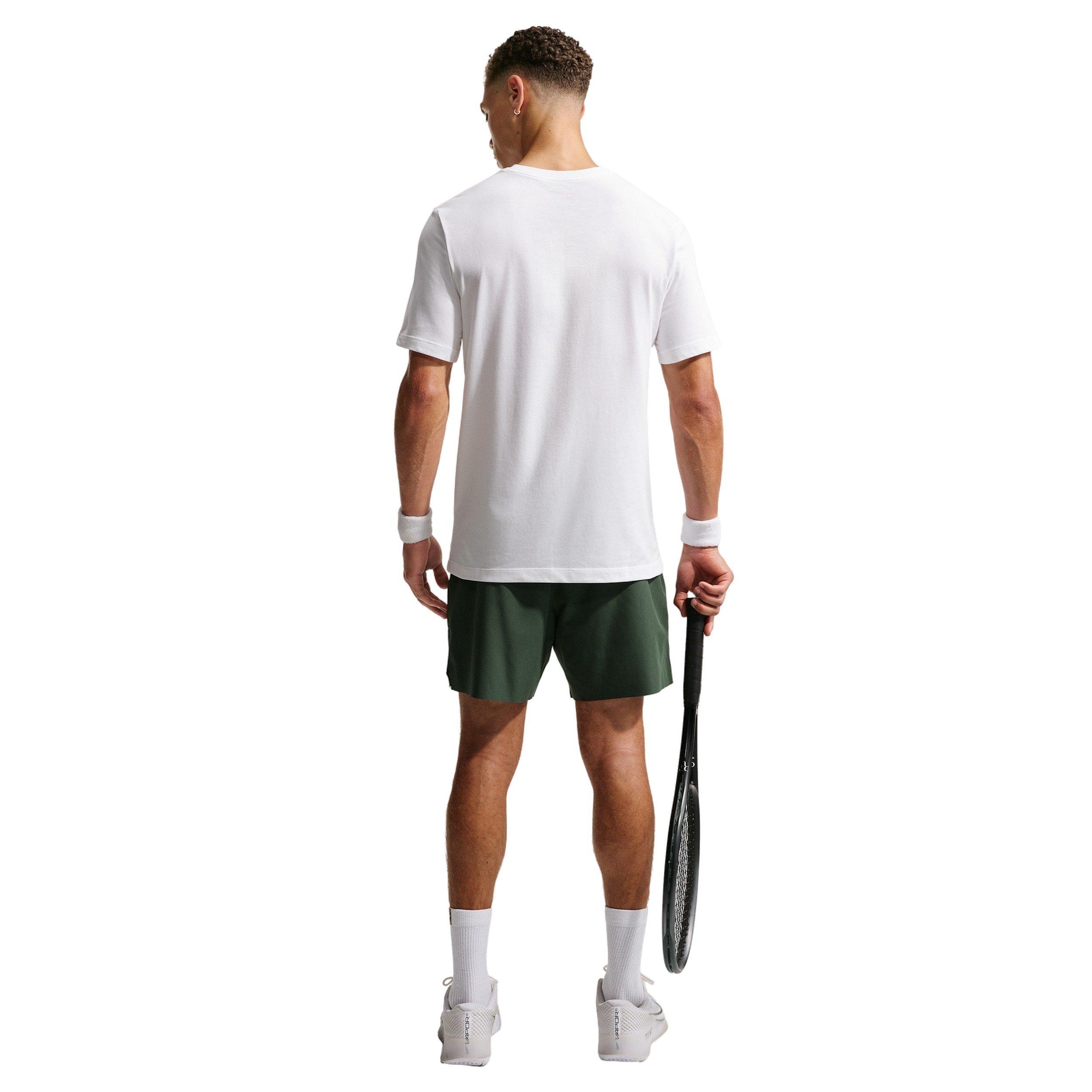 Nike Men's Dri-FIT Standard Tennis T-Shirt - WHITE Thumbnail View 5