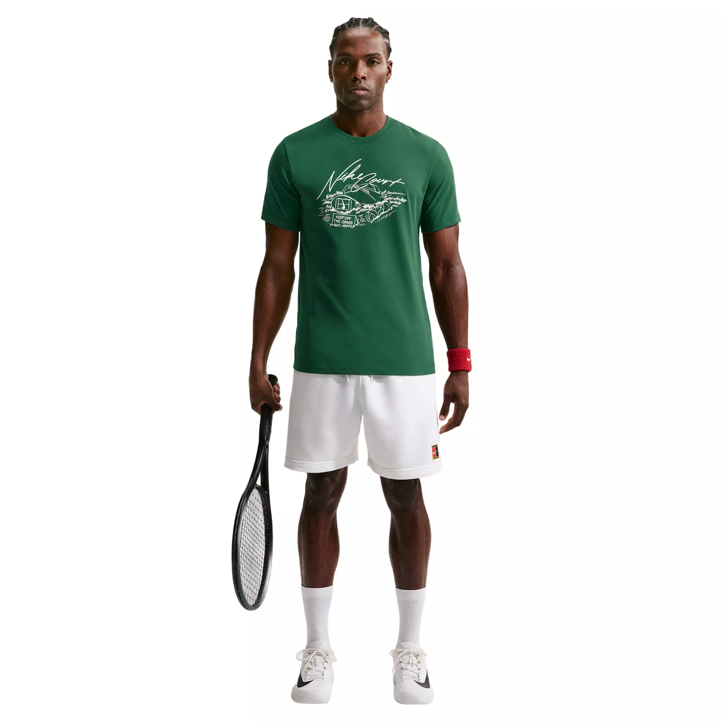 Nike Men's Dri-FIT Standard Tennis T-Shirt - GREEN