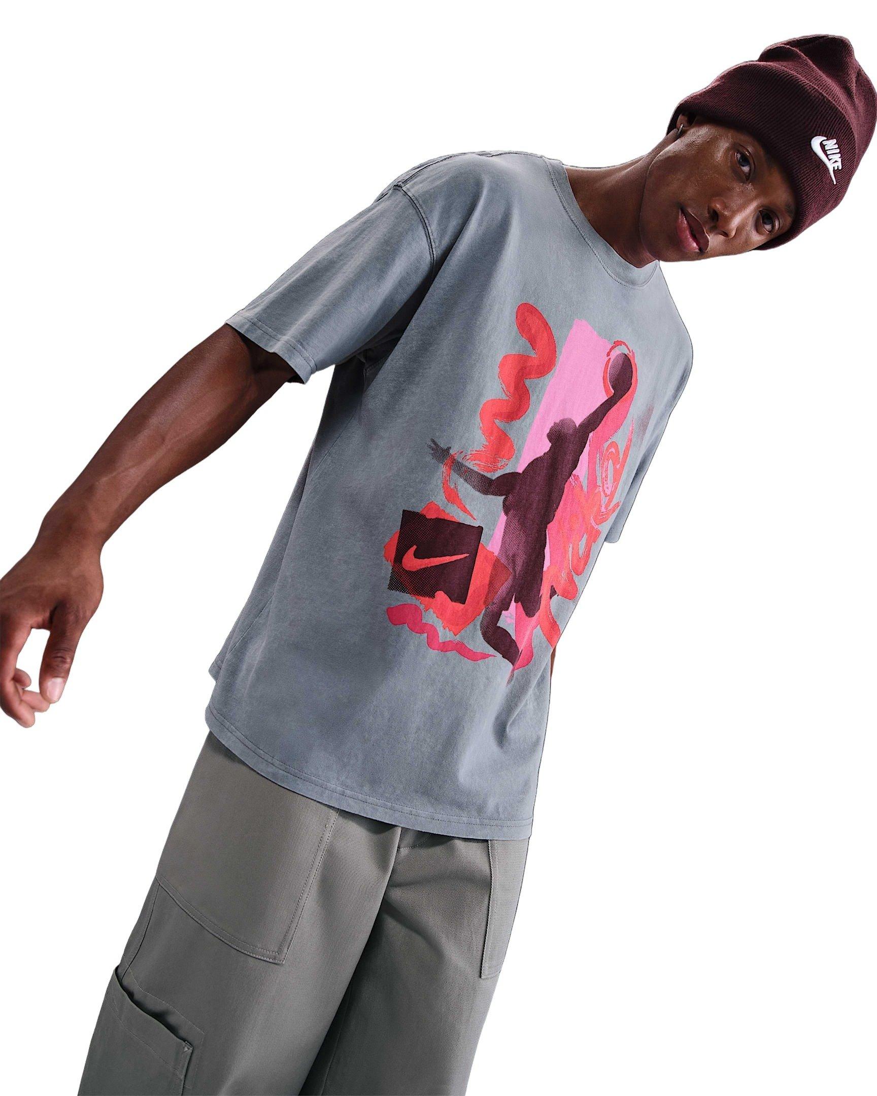 Nike Men's Max90 OC DNA Basketball T-Shirt - GREY Thumbnail View 3