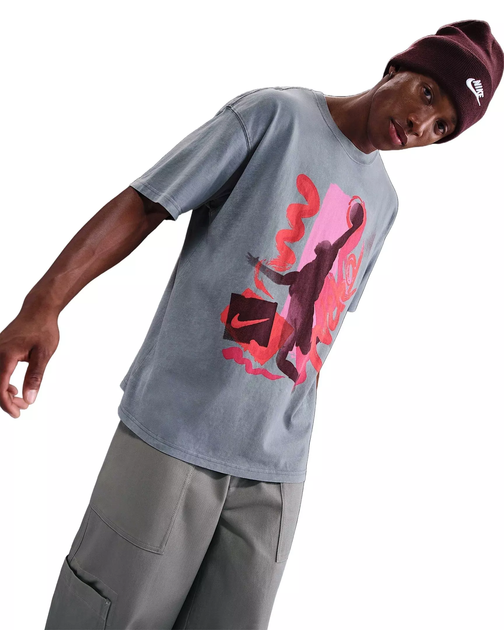 Nike Men's Max90 OC DNA Basketball T-Shirt - GREY