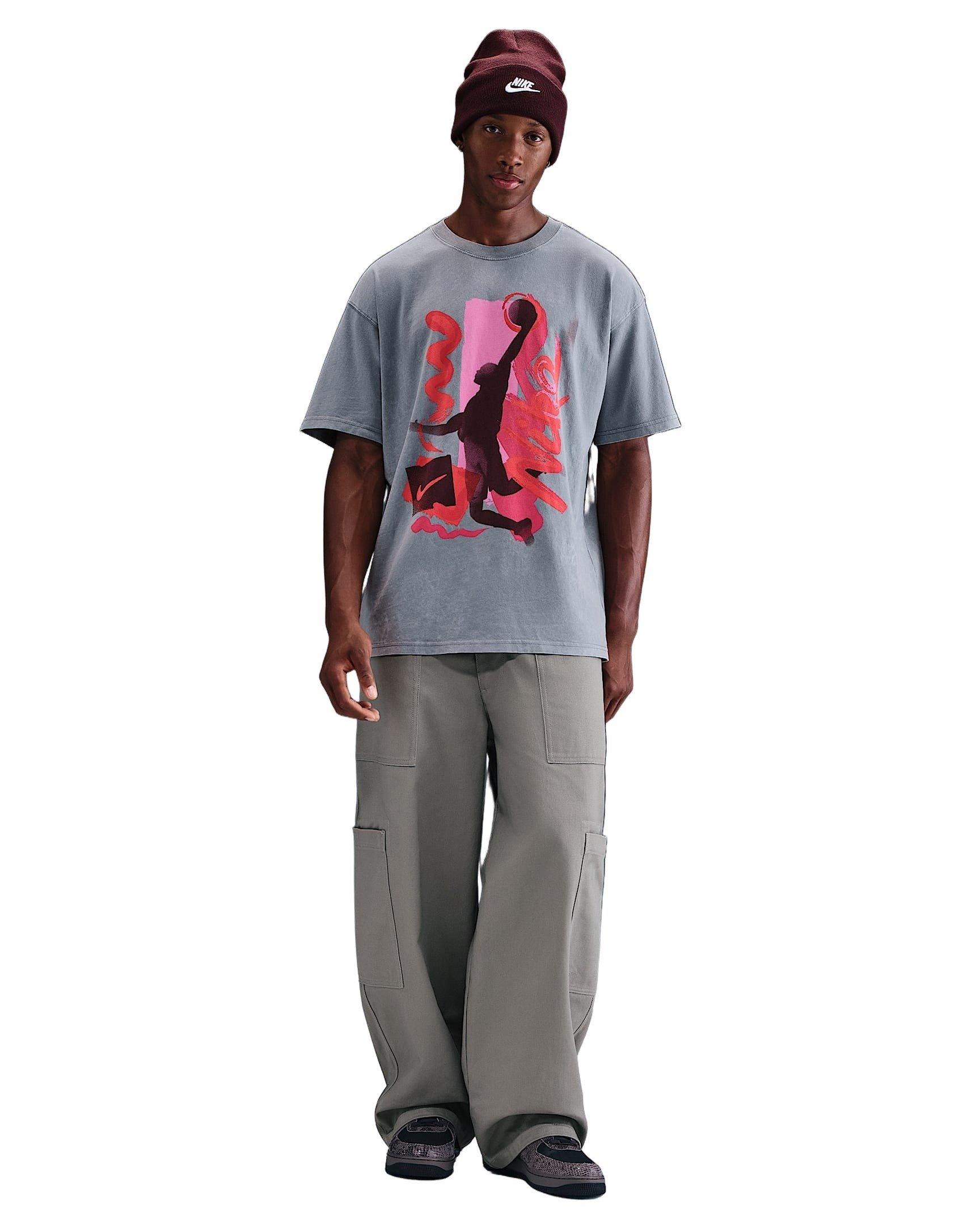 Nike Men's Max90 OC DNA Basketball T-Shirt - GREY Thumbnail View 4