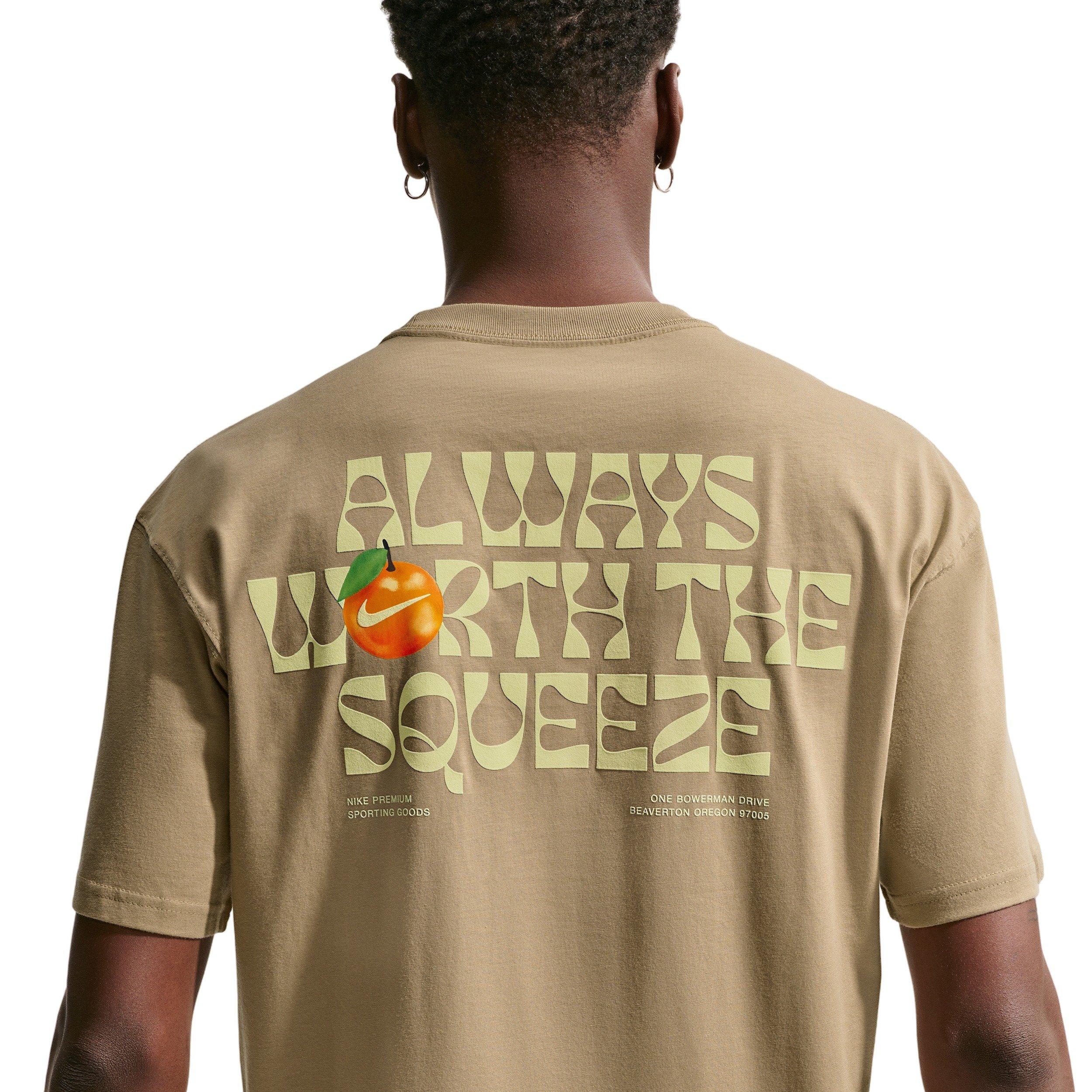 Nike Men's Sportswear LSE Orange T-Shirt - BEIGE Thumbnail View 2