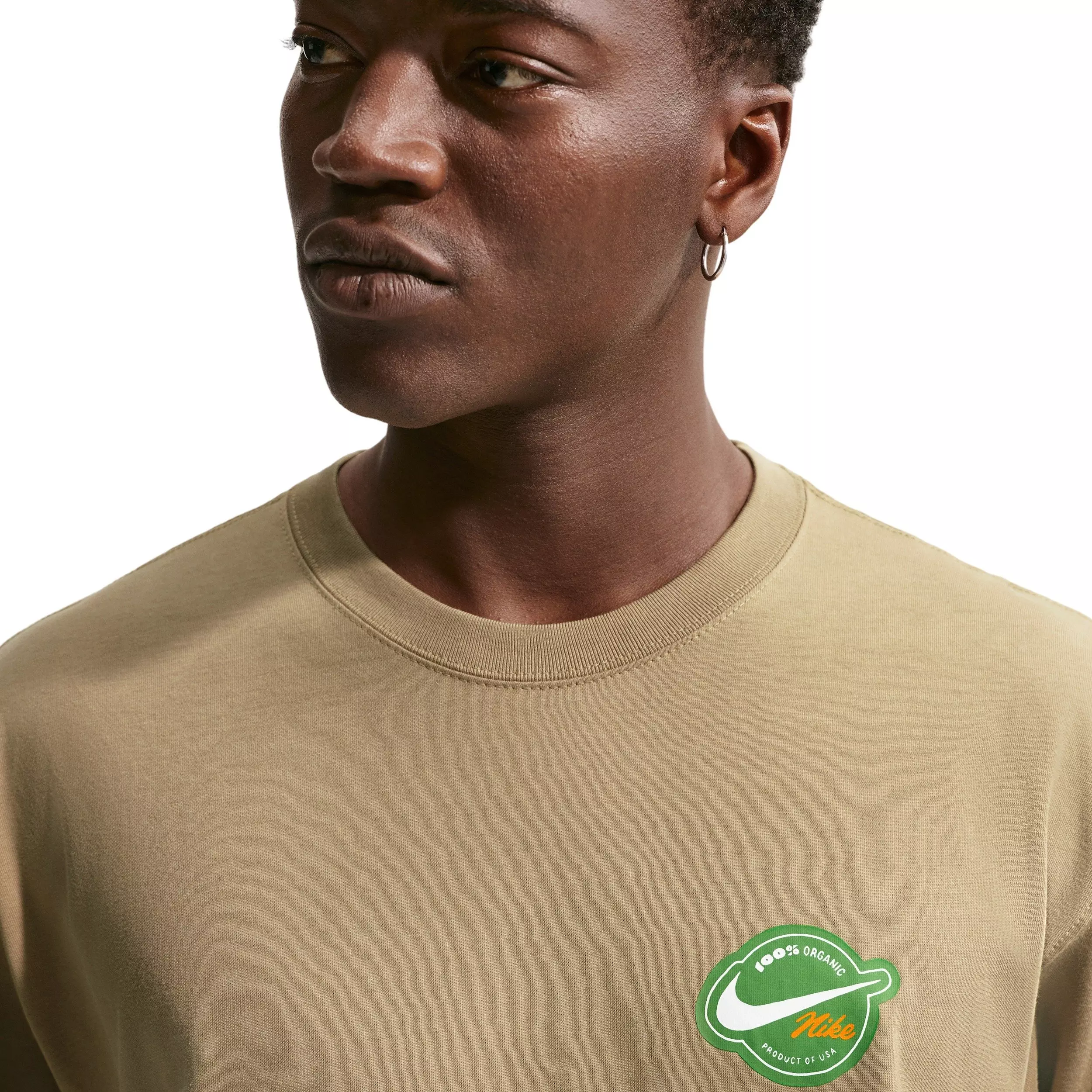 Nike Men's Sportswear LSE Orange T-Shirt - BEIGE