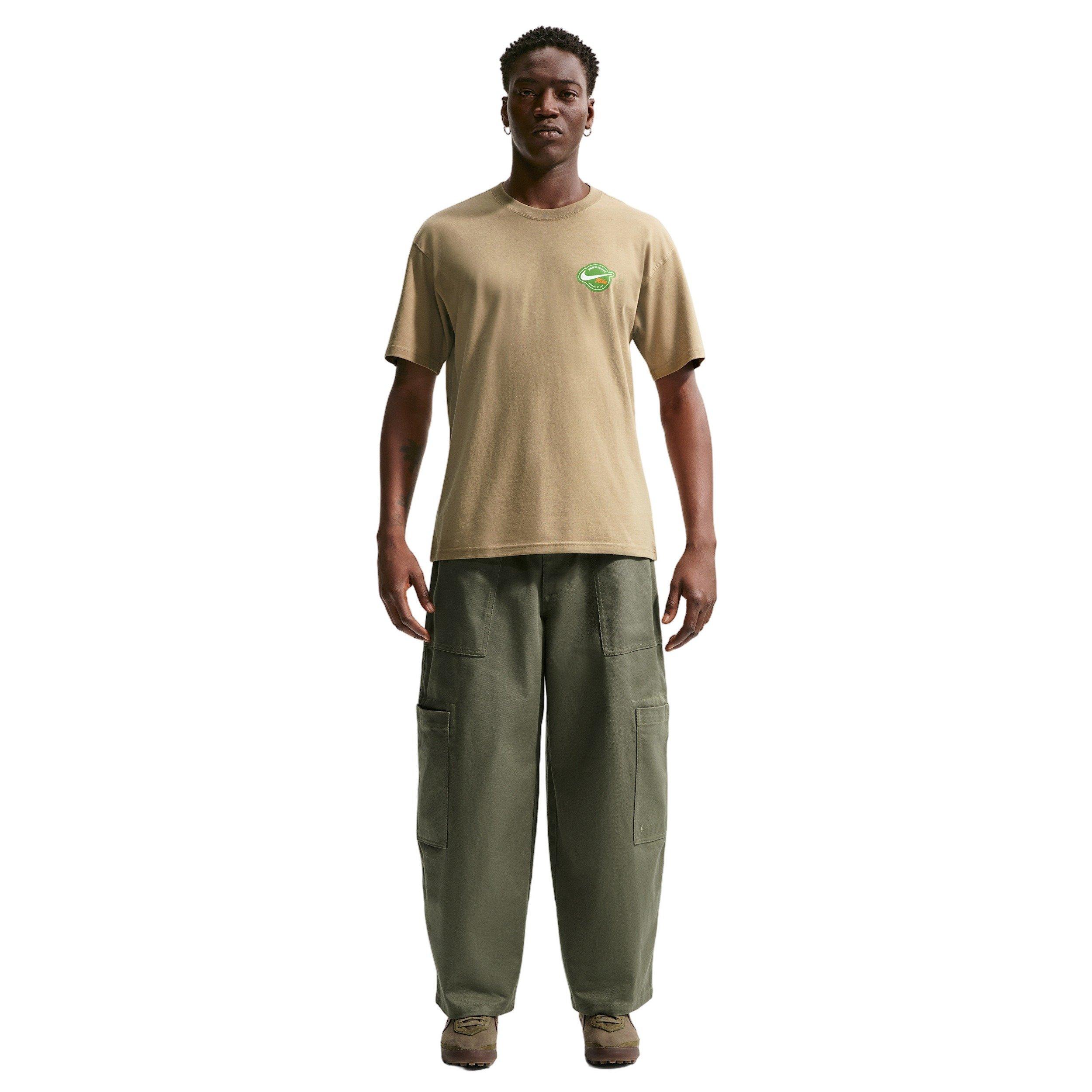 Nike Men's Sportswear LSE Orange T-Shirt - BEIGE Thumbnail View 4