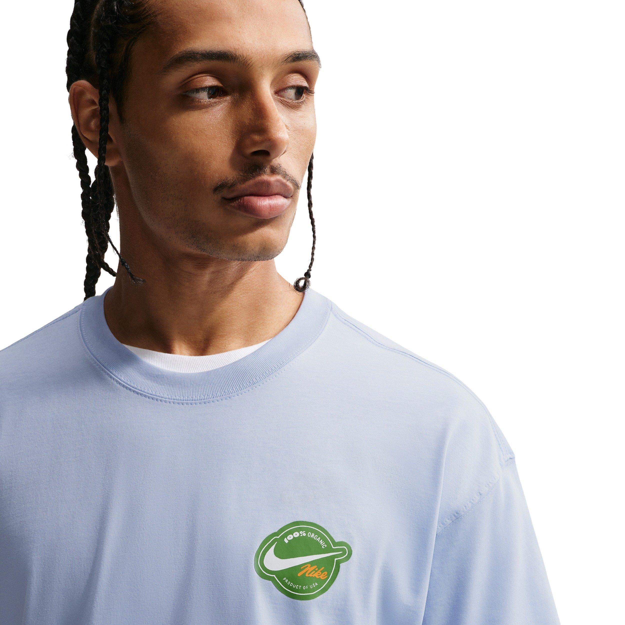 Nike Men's Sportswear LSE Orange T-Shirt - BLUE Thumbnail View 3