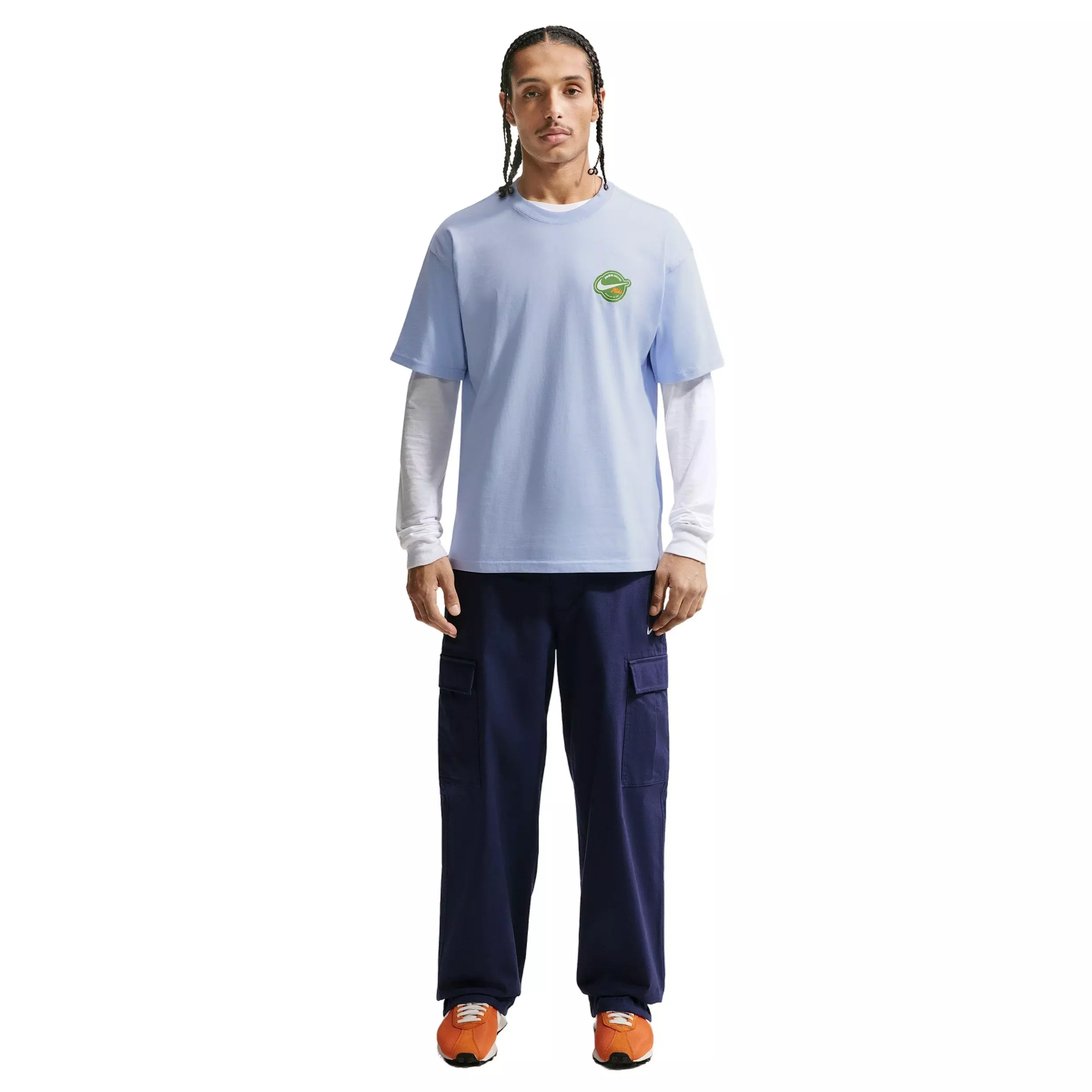 Nike Men's Sportswear LSE Orange T-Shirt - BLUE