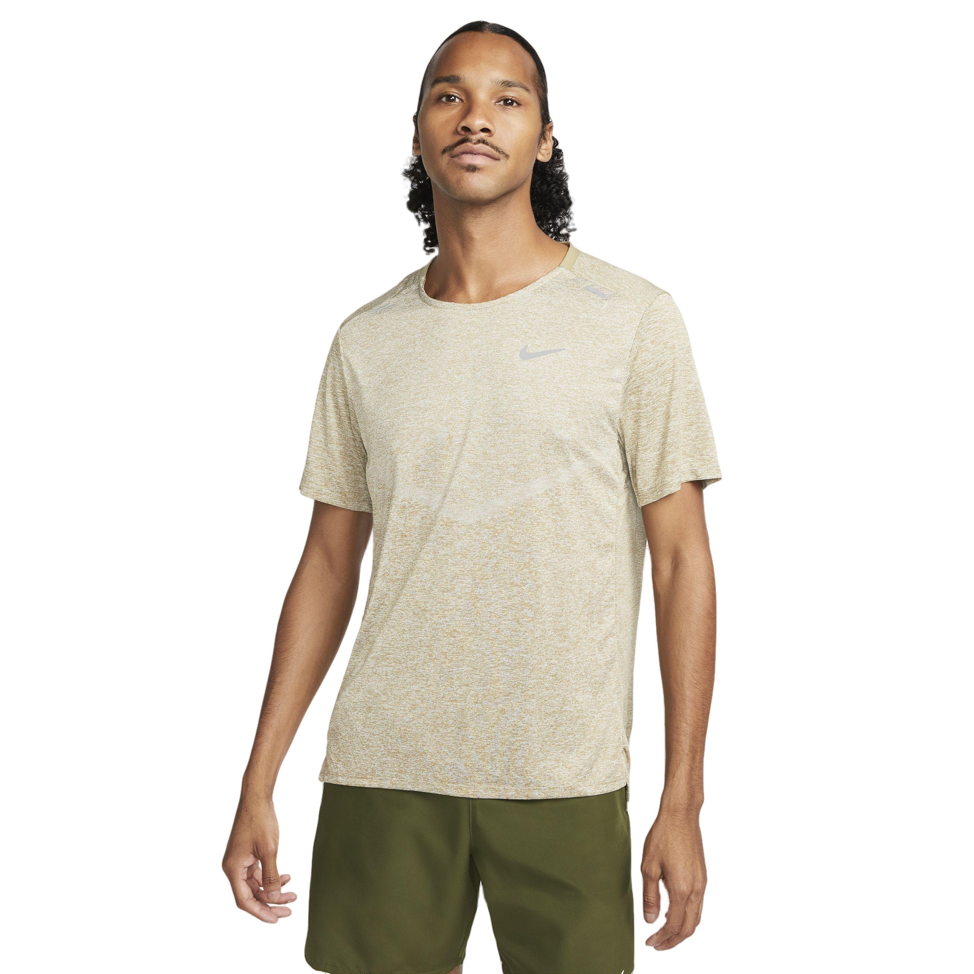 Nike Men's Dri-FIT Rise 365 Short-Sleeve Running Top-Neutral Olive - NEUTRAL OLIVE Thumbnail View 1