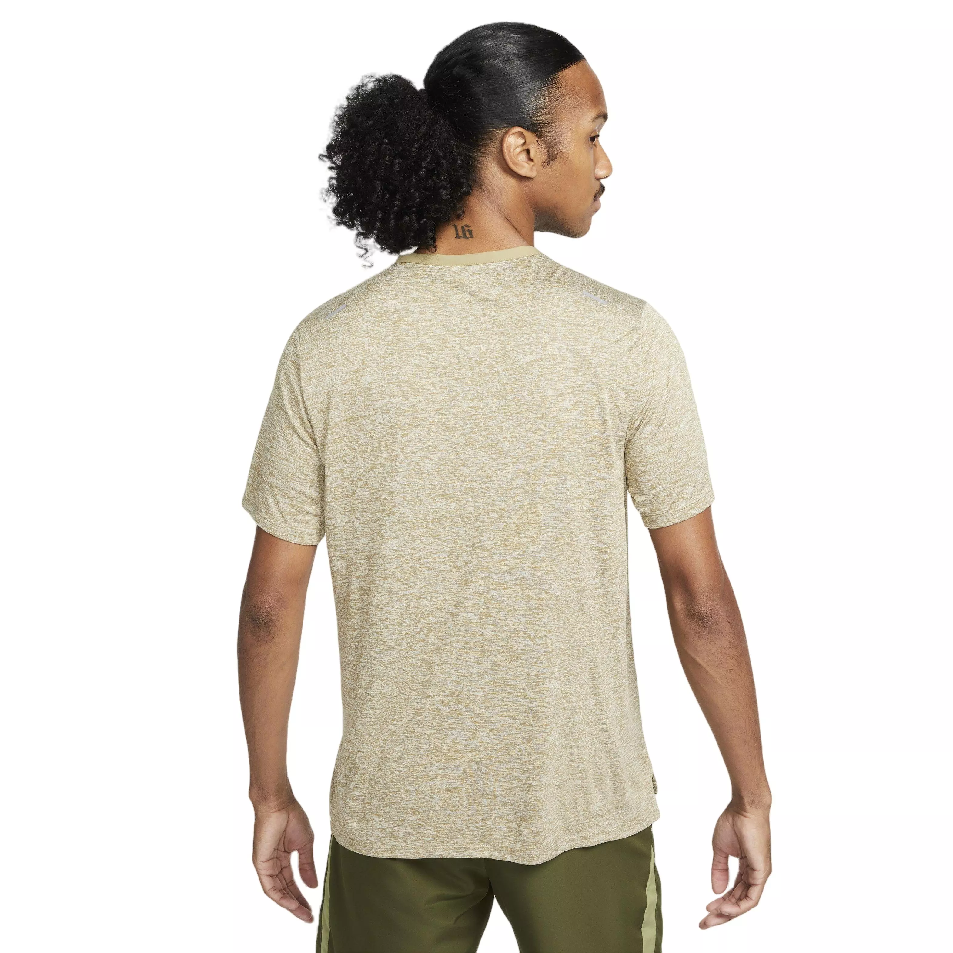 Nike Men's Dri-FIT Rise 365 Short-Sleeve Running Top-Neutral Olive - NEUTRAL OLIVE