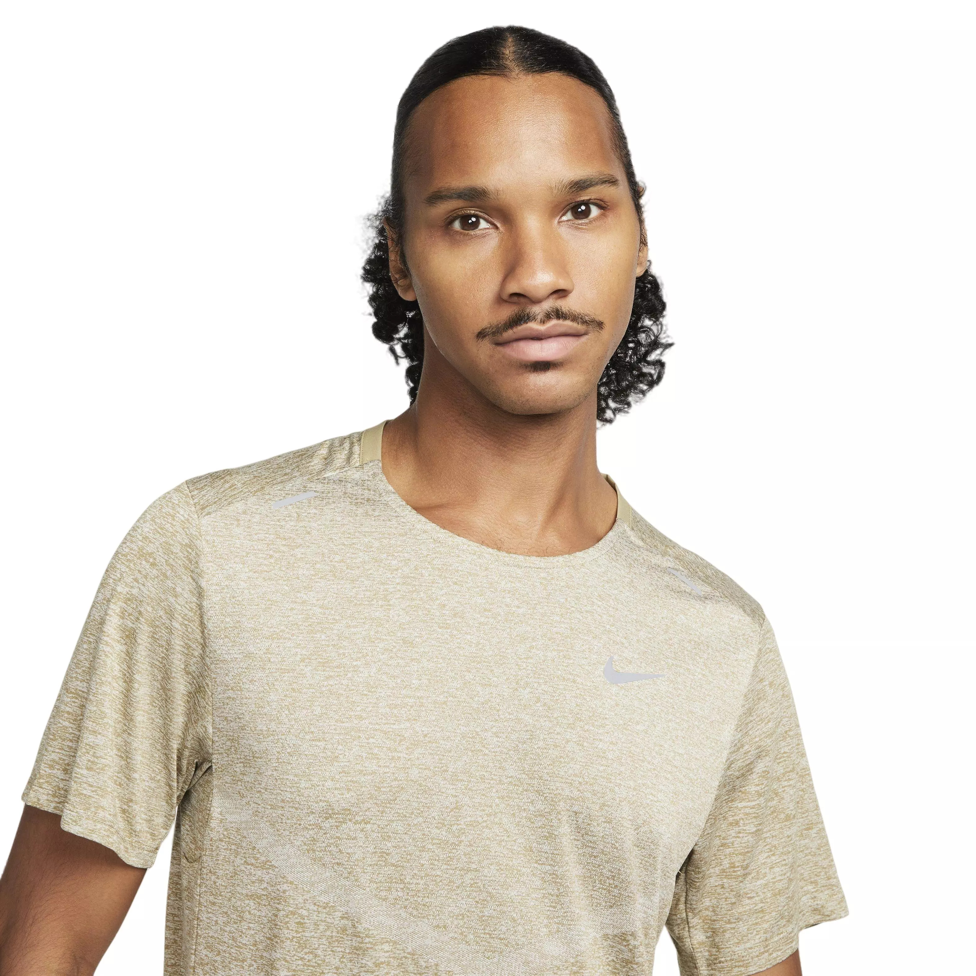 Nike Men's Dri-FIT Rise 365 Short-Sleeve Running Top-Neutral Olive - NEUTRAL OLIVE