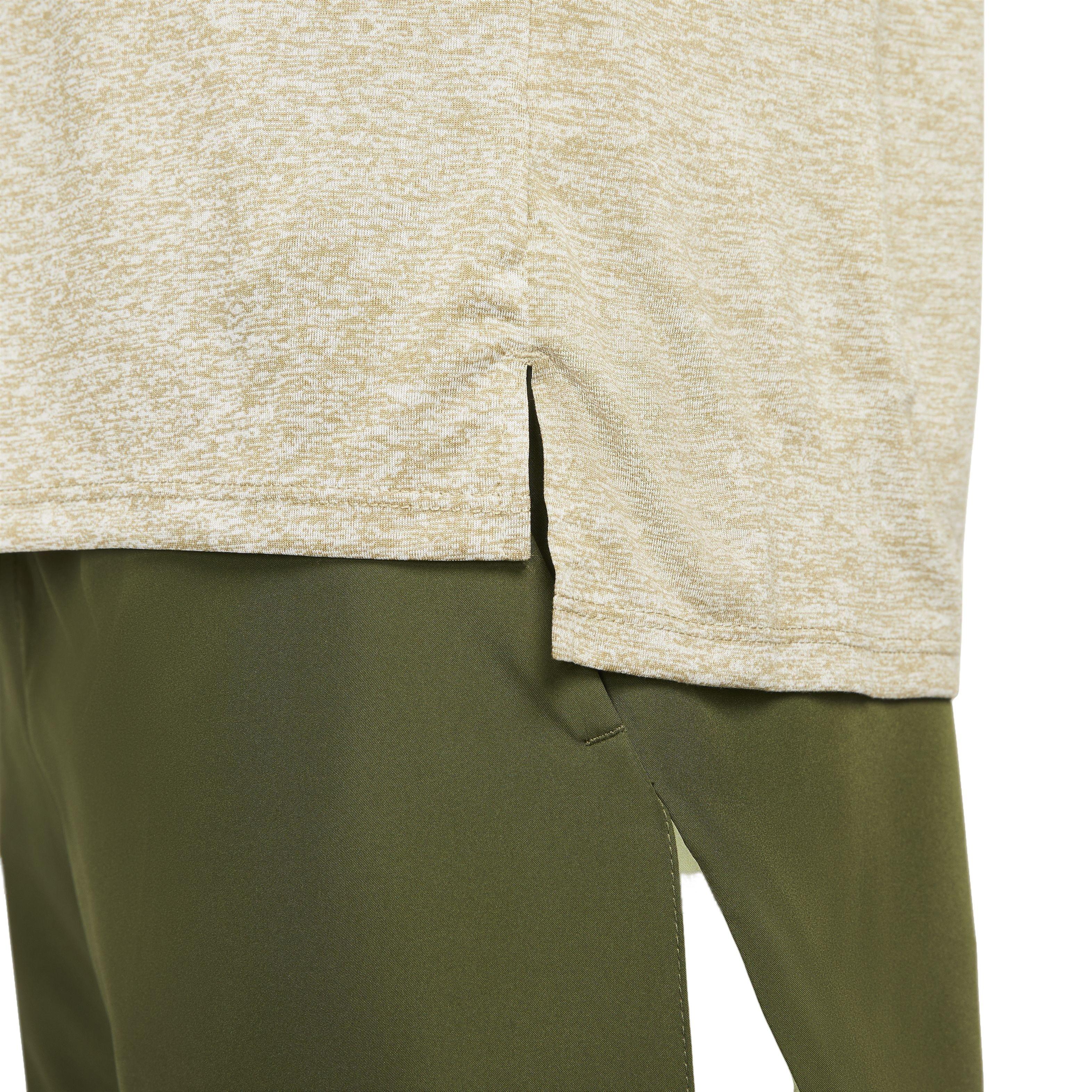 Nike Men's Dri-FIT Rise 365 Short-Sleeve Running Top-Neutral Olive - NEUTRAL OLIVE Thumbnail View 4