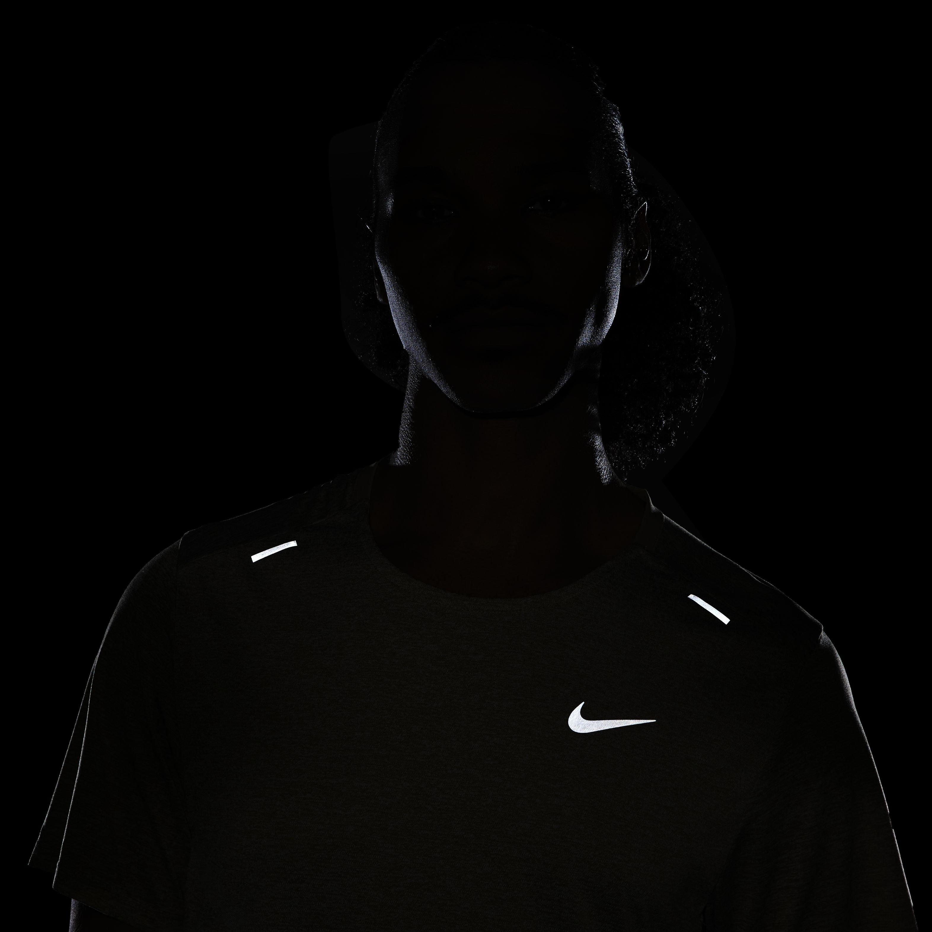 Nike Men's Dri-FIT Rise 365 Short-Sleeve Running Top-Neutral Olive - NEUTRAL OLIVE Thumbnail View 6