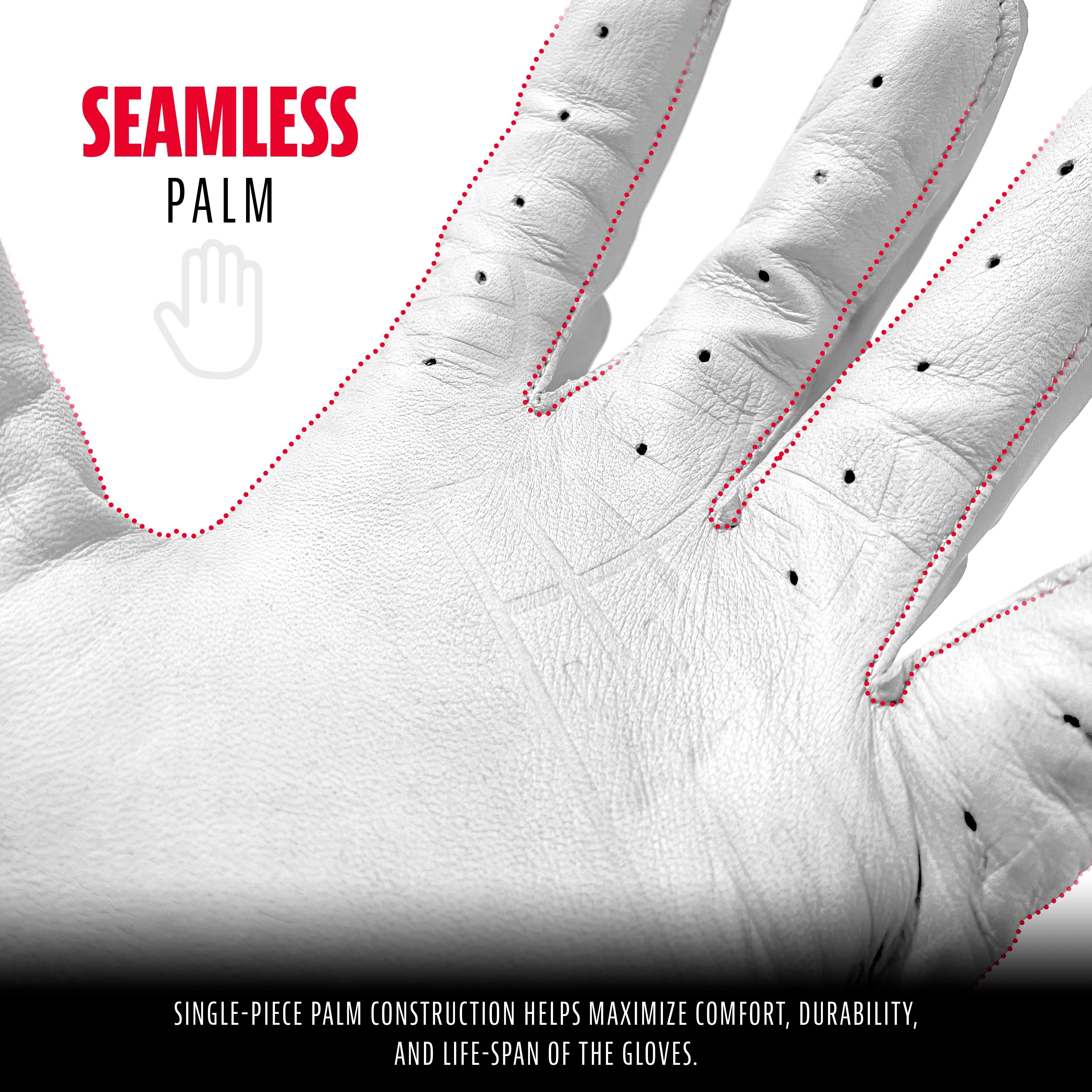 Franklin Adult Powerstrap Batting Gloves White - WHITE Thumbnail View 4