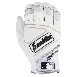 Franklin Adult Powerstrap Batting Gloves White