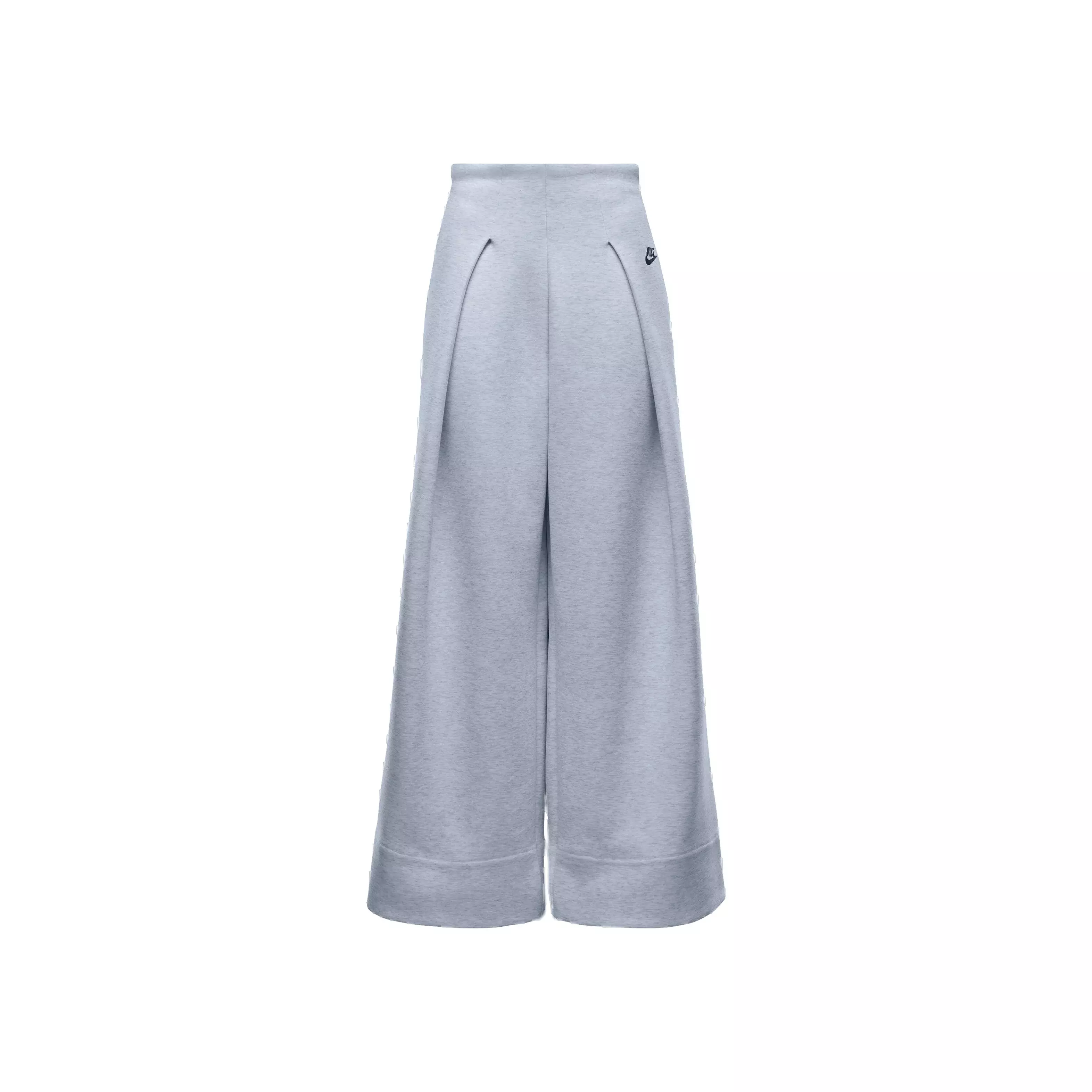 Nike Women's Sportswear Tech Fleece High-Waisted Pleated Trousers - LT GREY