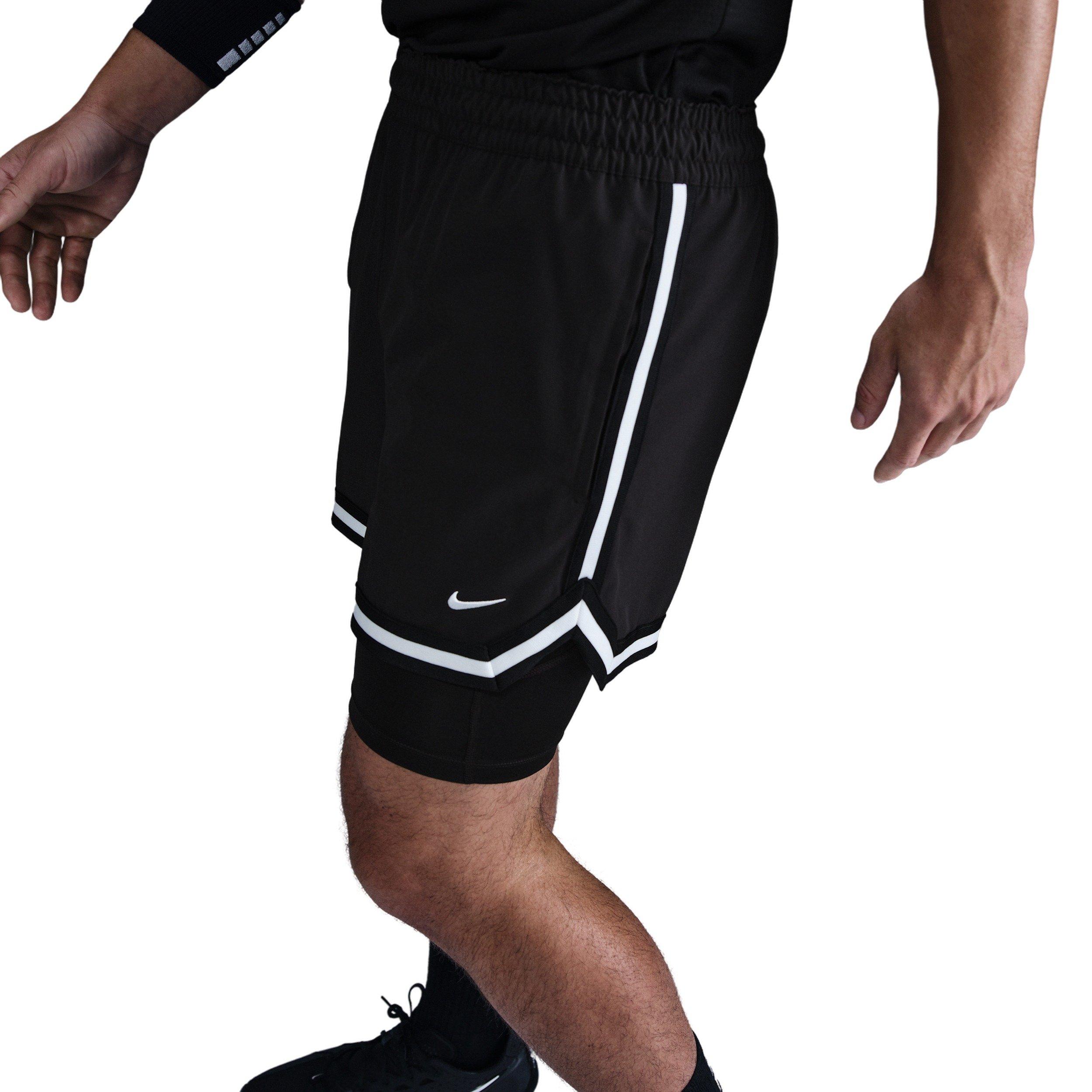 Nike Men's DNA Dri-FIT 4" 2-in-1 Basketball Shorts - BLACK Thumbnail View 4