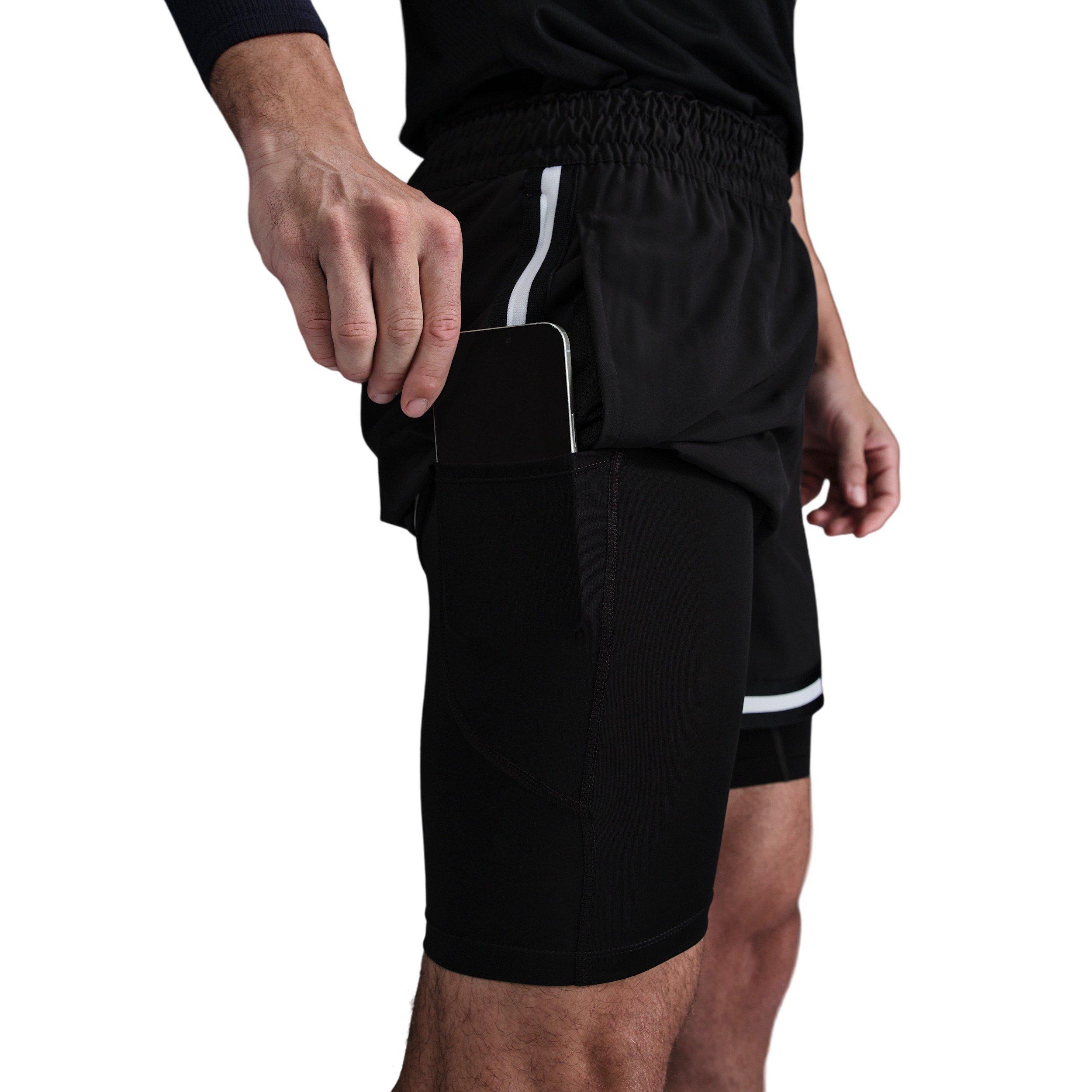 Nike Men's DNA Dri-FIT 4" 2-in-1 Basketball Shorts - BLACK Thumbnail View 6