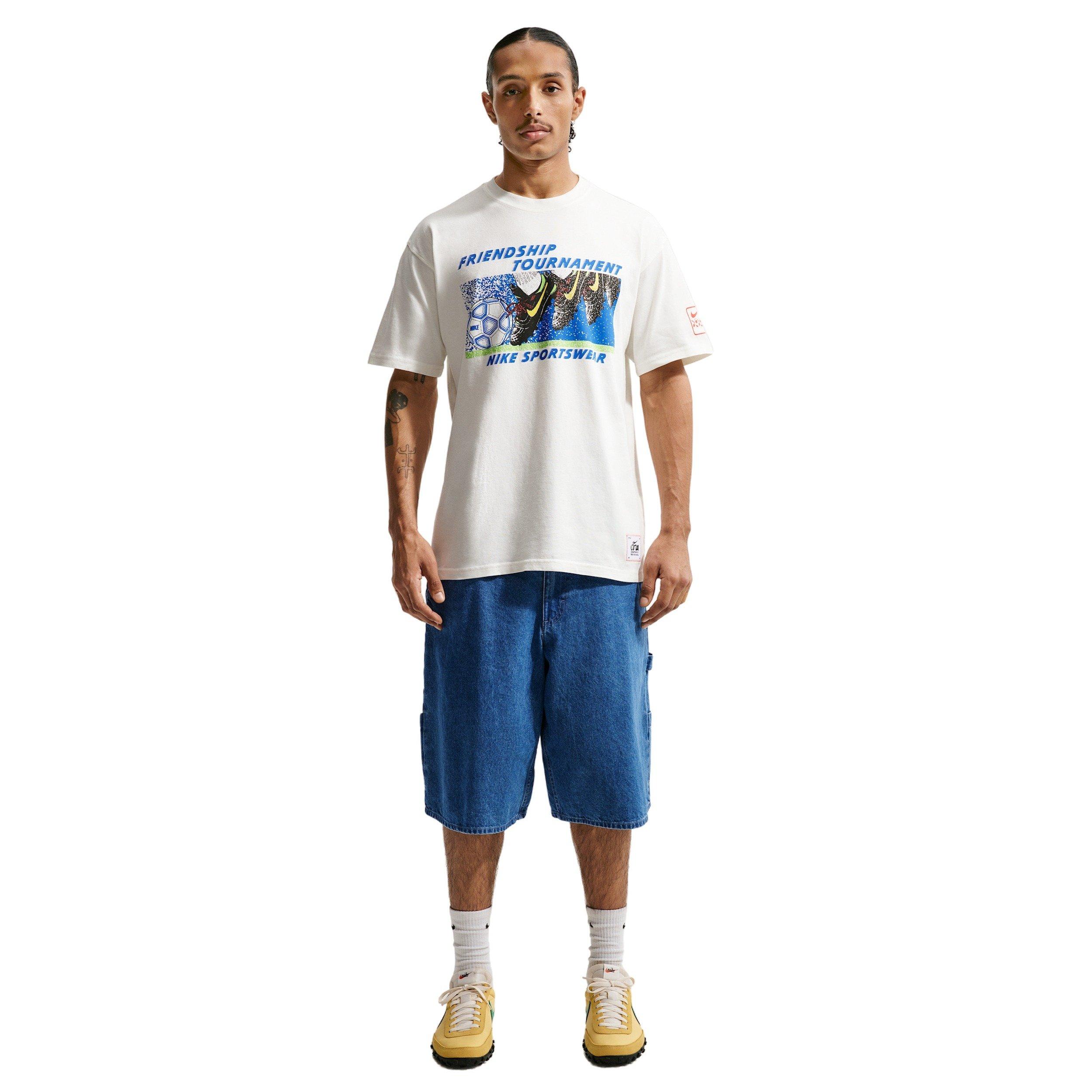 Nike Men's Sportswear LSE Celeb FB 2 T-Shirt - WHITE Thumbnail View 4